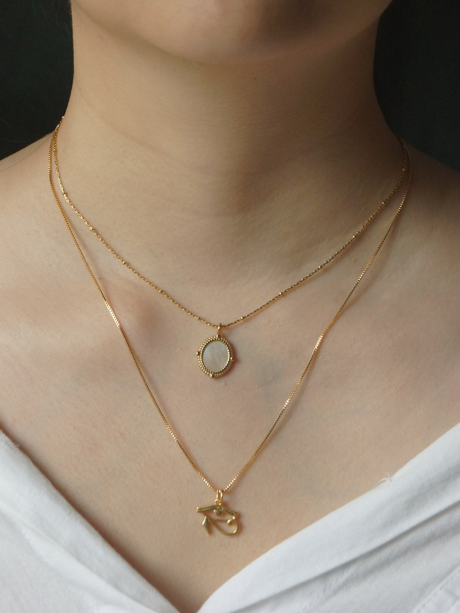 Collier Oeil d'Horus *Plaqué or 18 carats