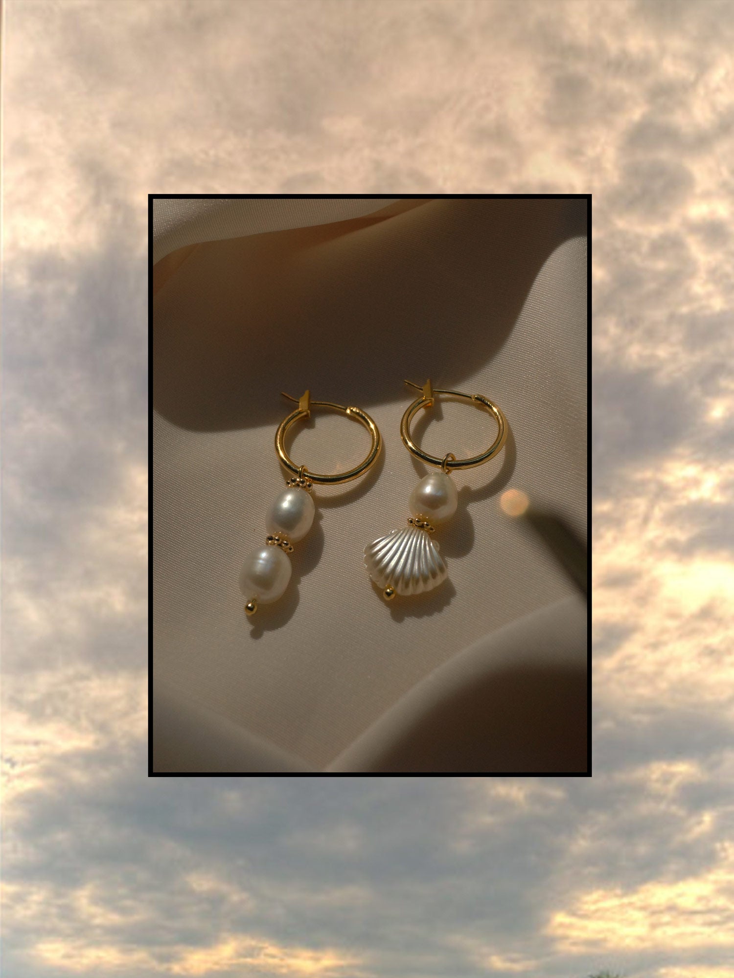 Créoles Island Pearl *Plaqué or 18 carats