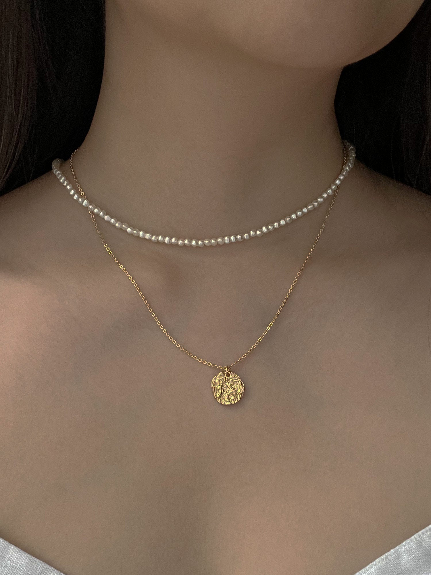 layered coin necklace