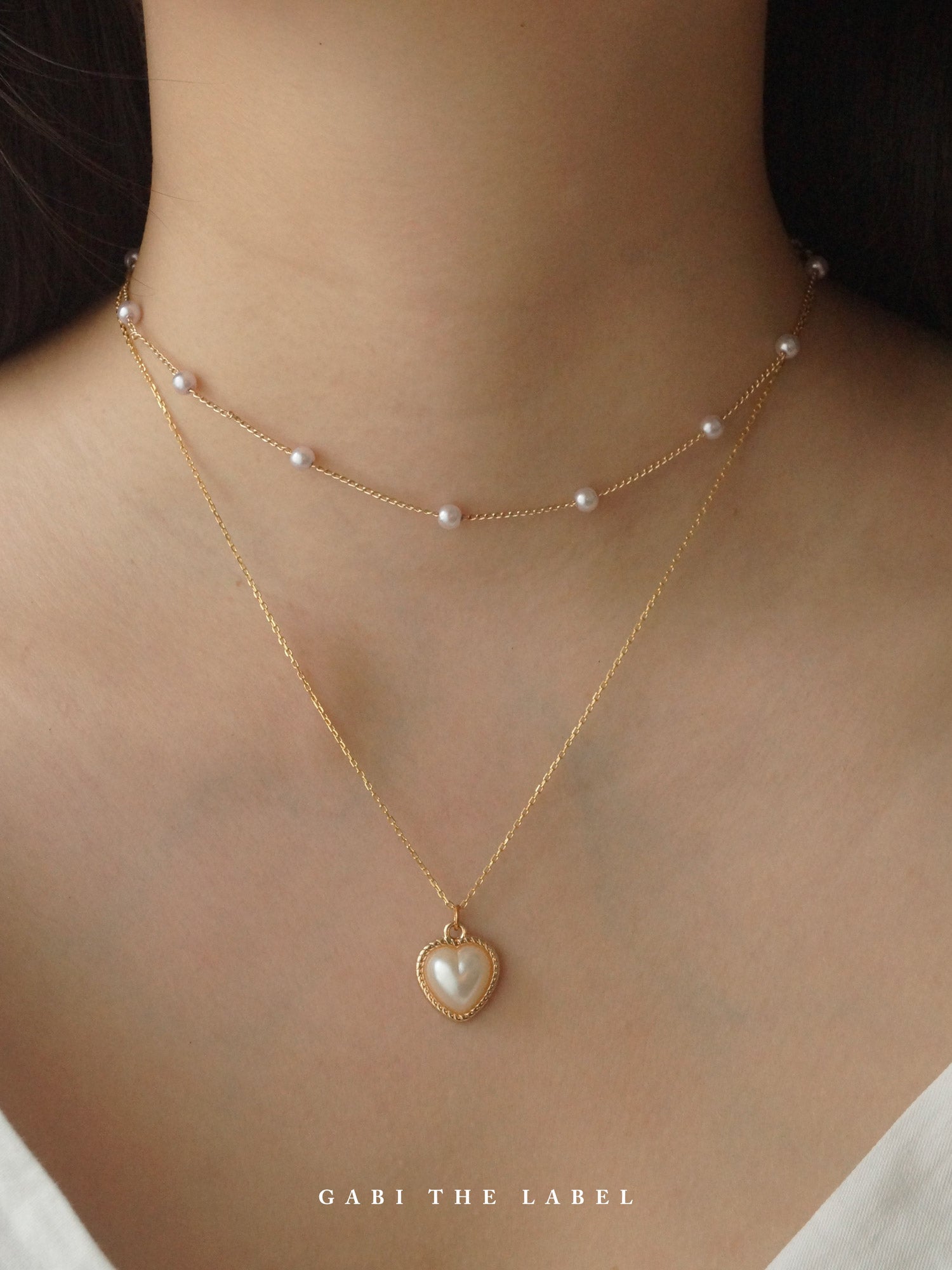 LILITH Heart Pearl Necklace