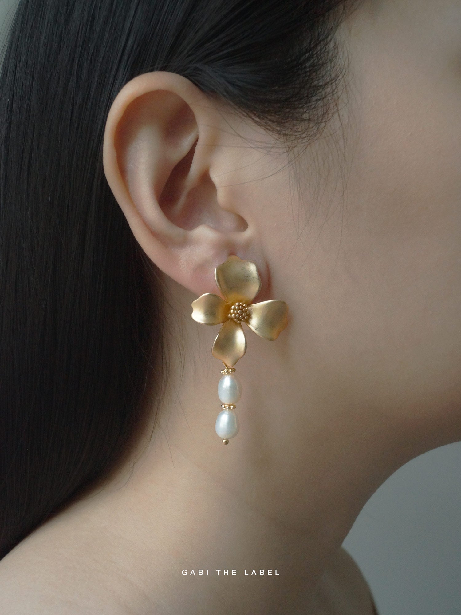 Boucles d'oreilles Lou Flower *Plaqué or 18 carats