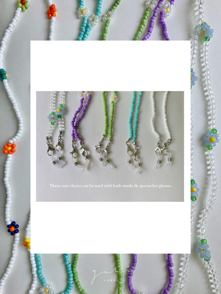 How to make a Beaded Eye-Glass Chain & Mask Chain or Mask Leash with  Crystals and Seed Beads 