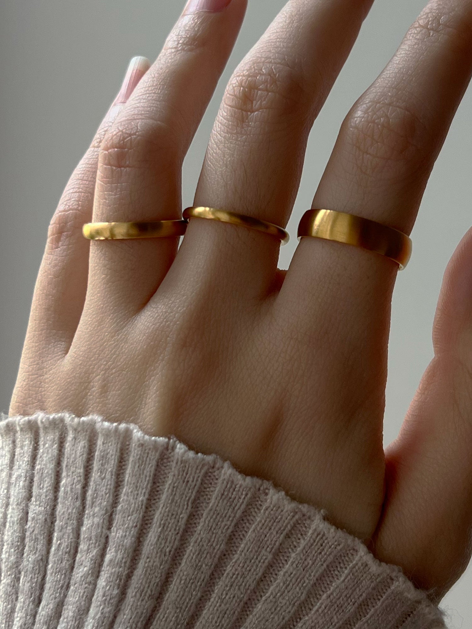 Matte Essential Gold Ring - 2mm