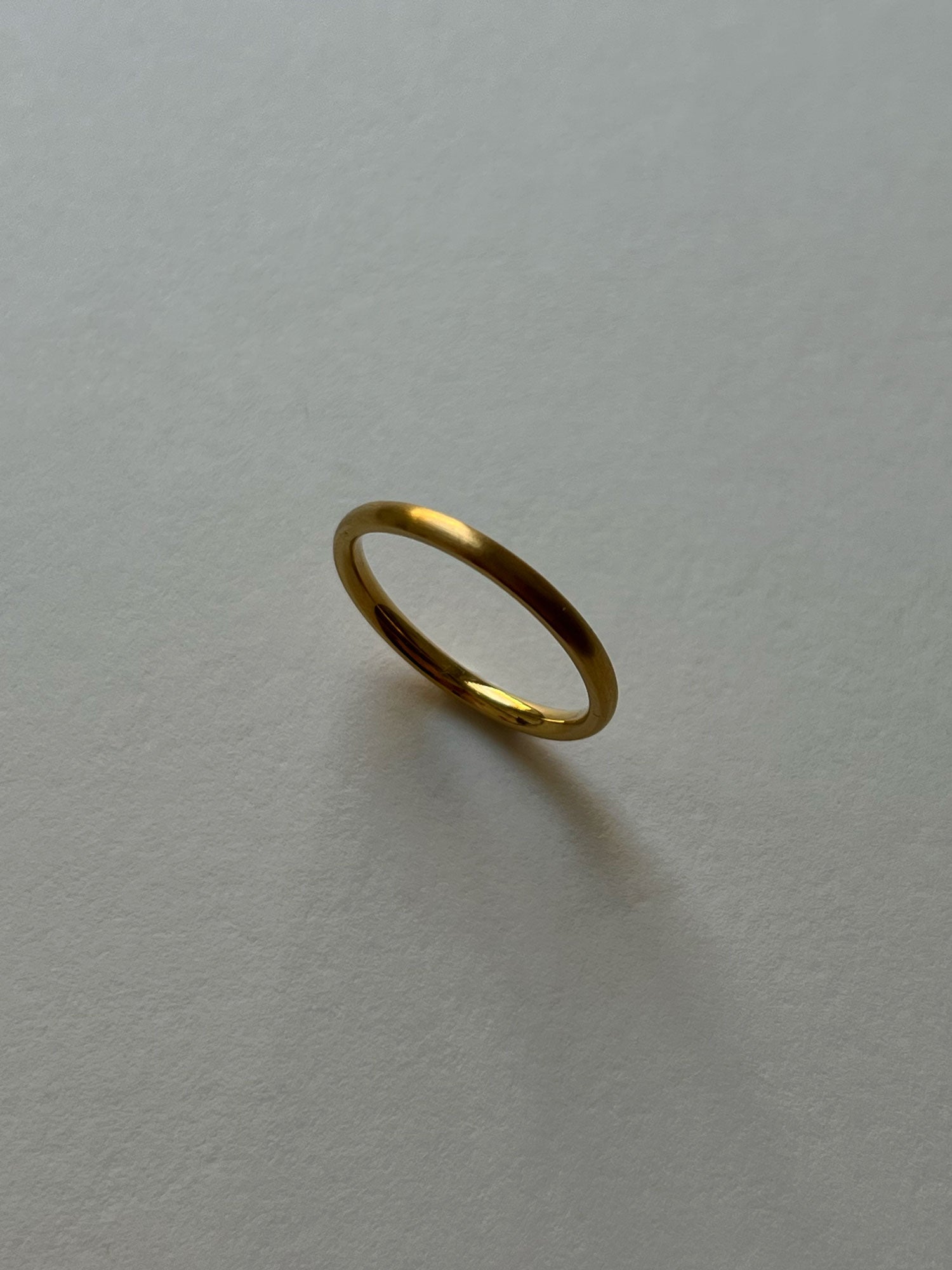 Matte Essential Gold Ring - 2mm