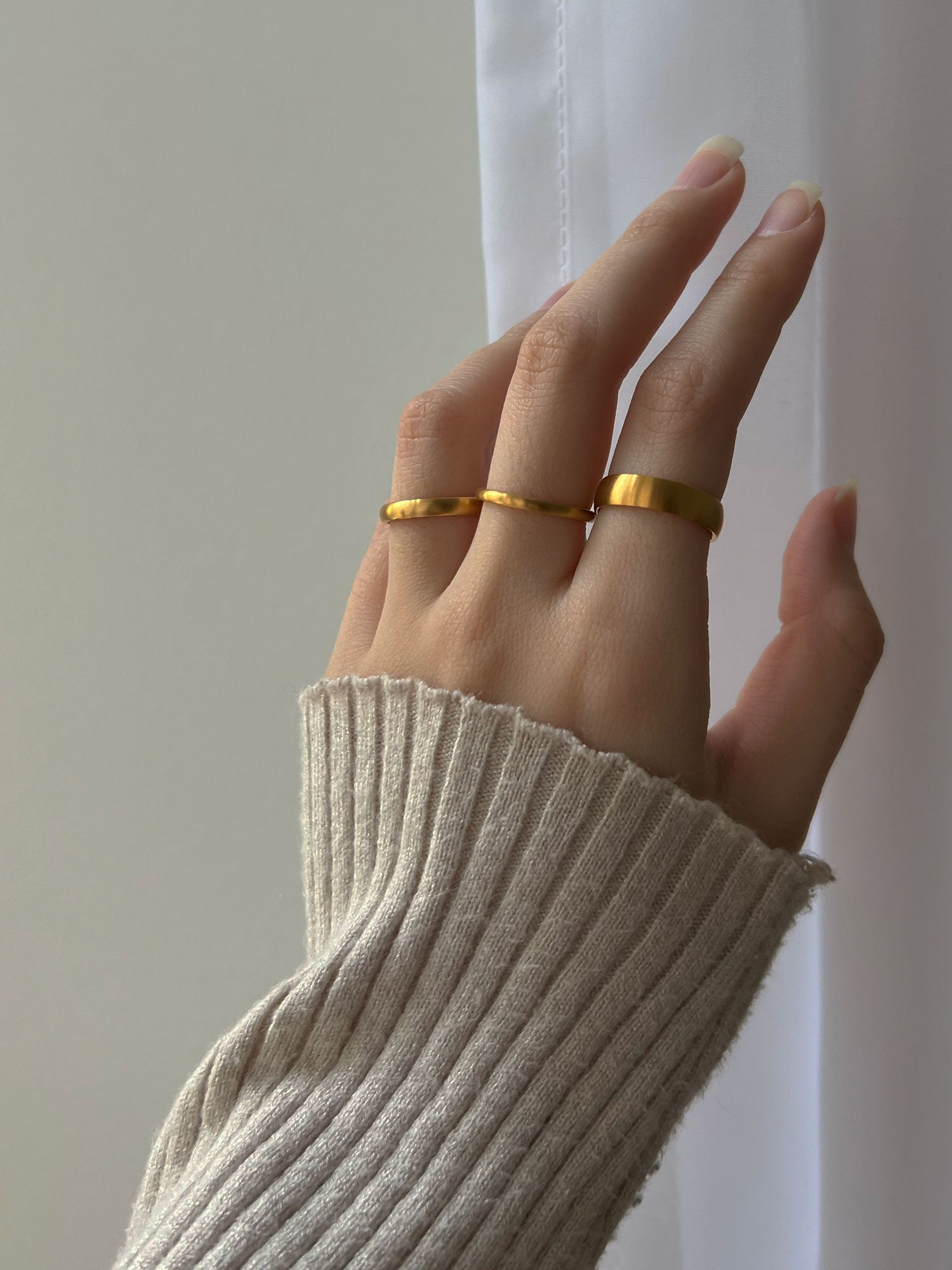 Matte Essential Gold Ring - 2mm