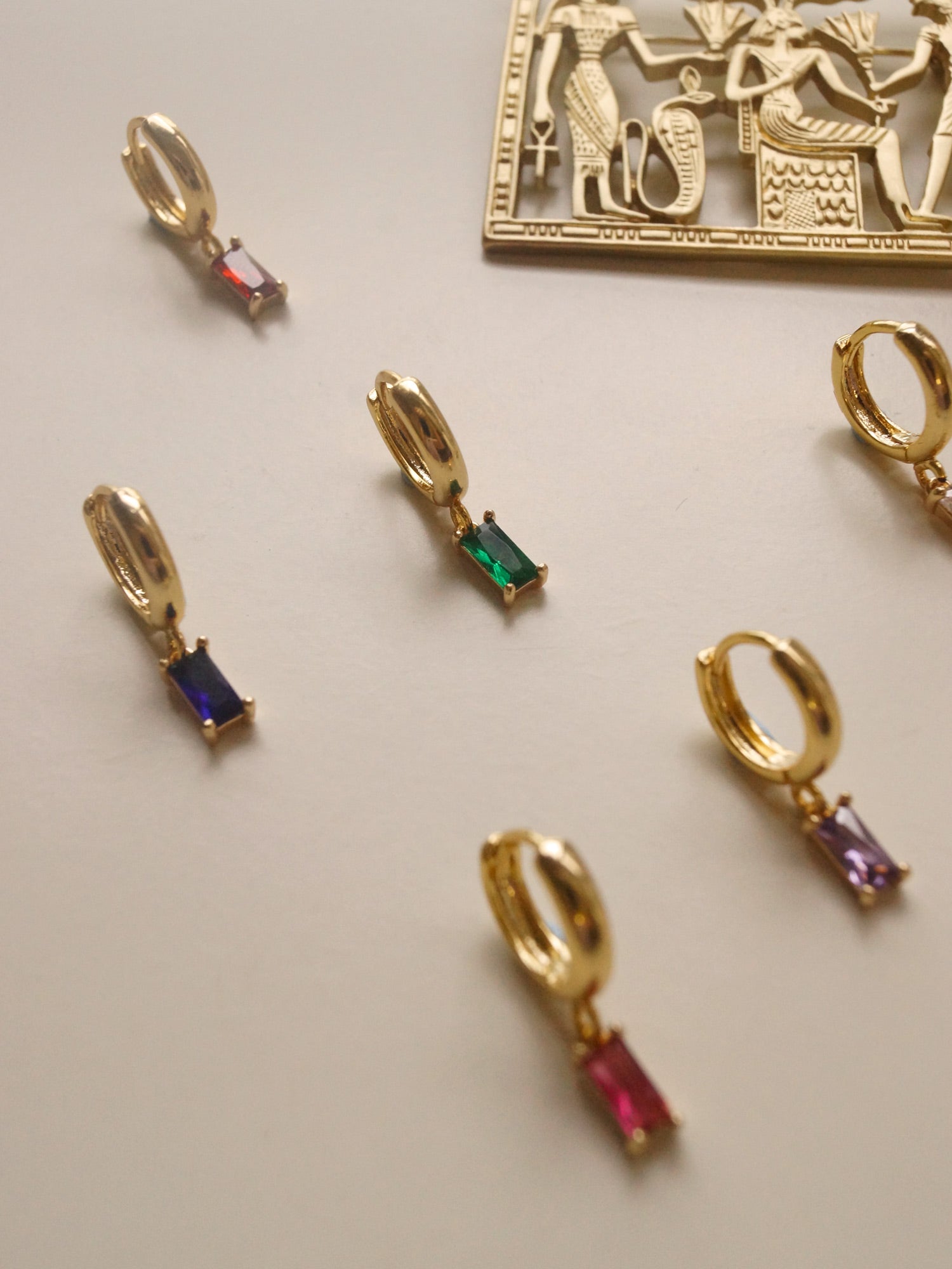 MIRAGE Huggies - Rouge Grenat *Plaqué Or 18 Carats