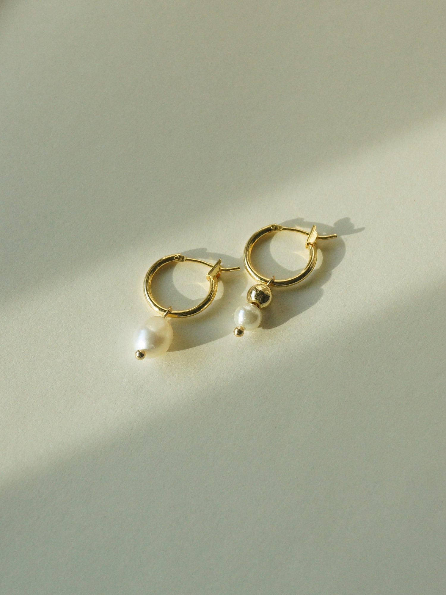 Little Pearls Mismatched Hoops