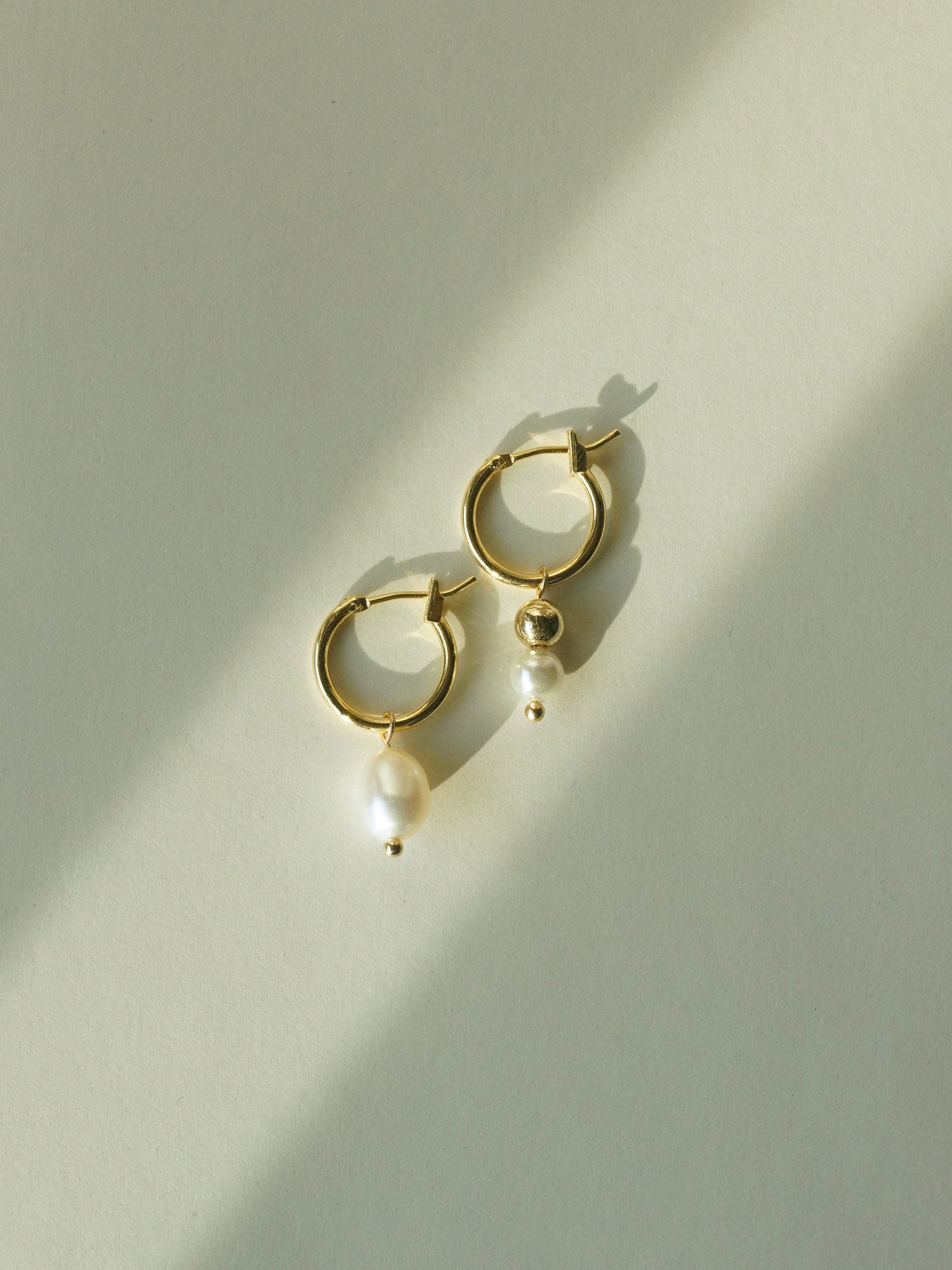 Little Pearls Mismatched Hoops