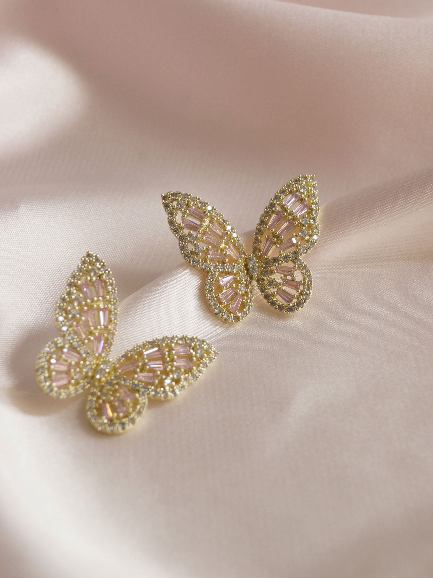 Boucles d'oreilles papillon OAHU - Rose *Boucles d'oreilles S925 plaquées or
