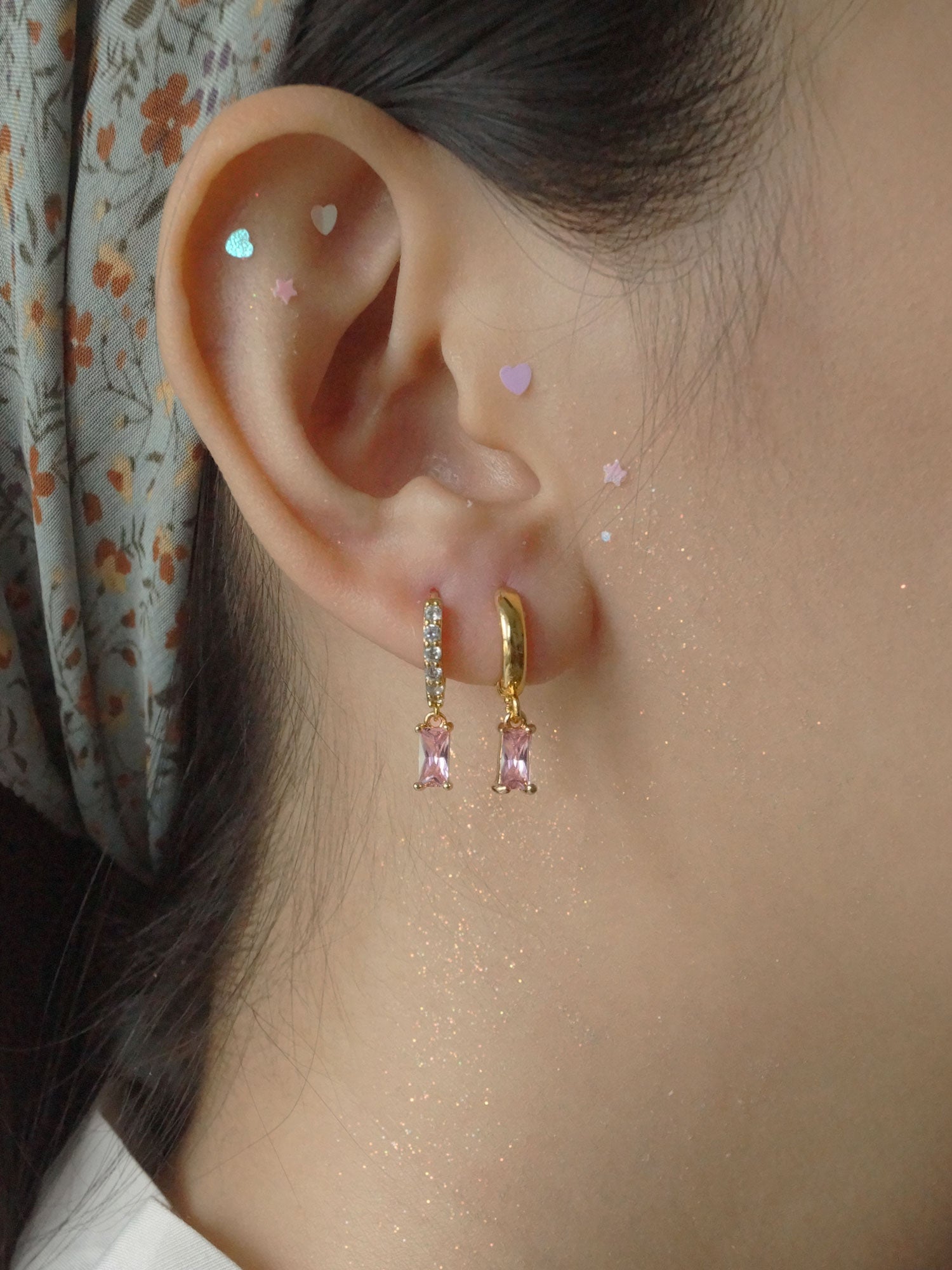 REVERIE Huggies - Rose *Plaqué or 18 carats