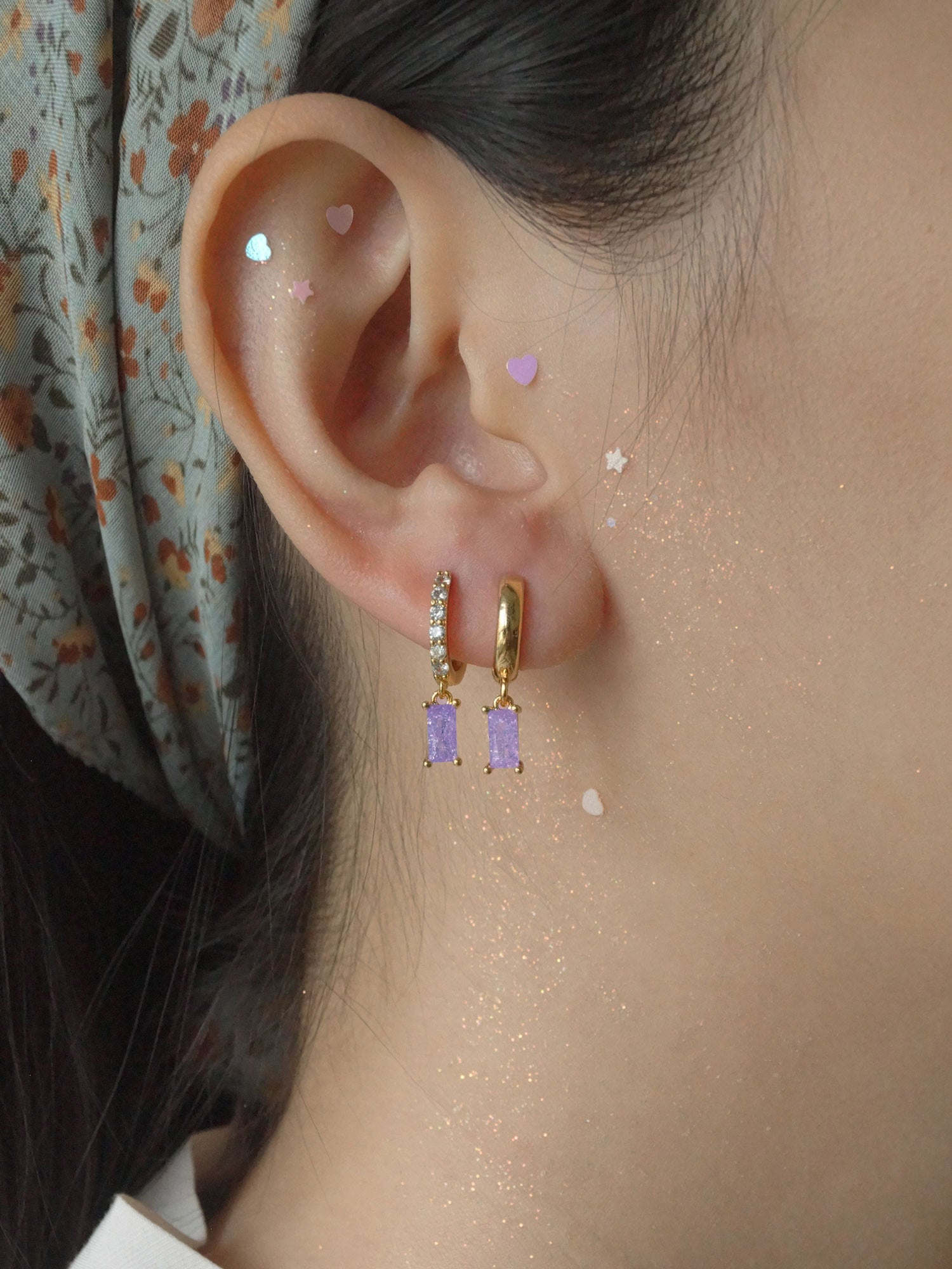 REVERIE Huggies - Purple Crush *Plaqué or 18 carats