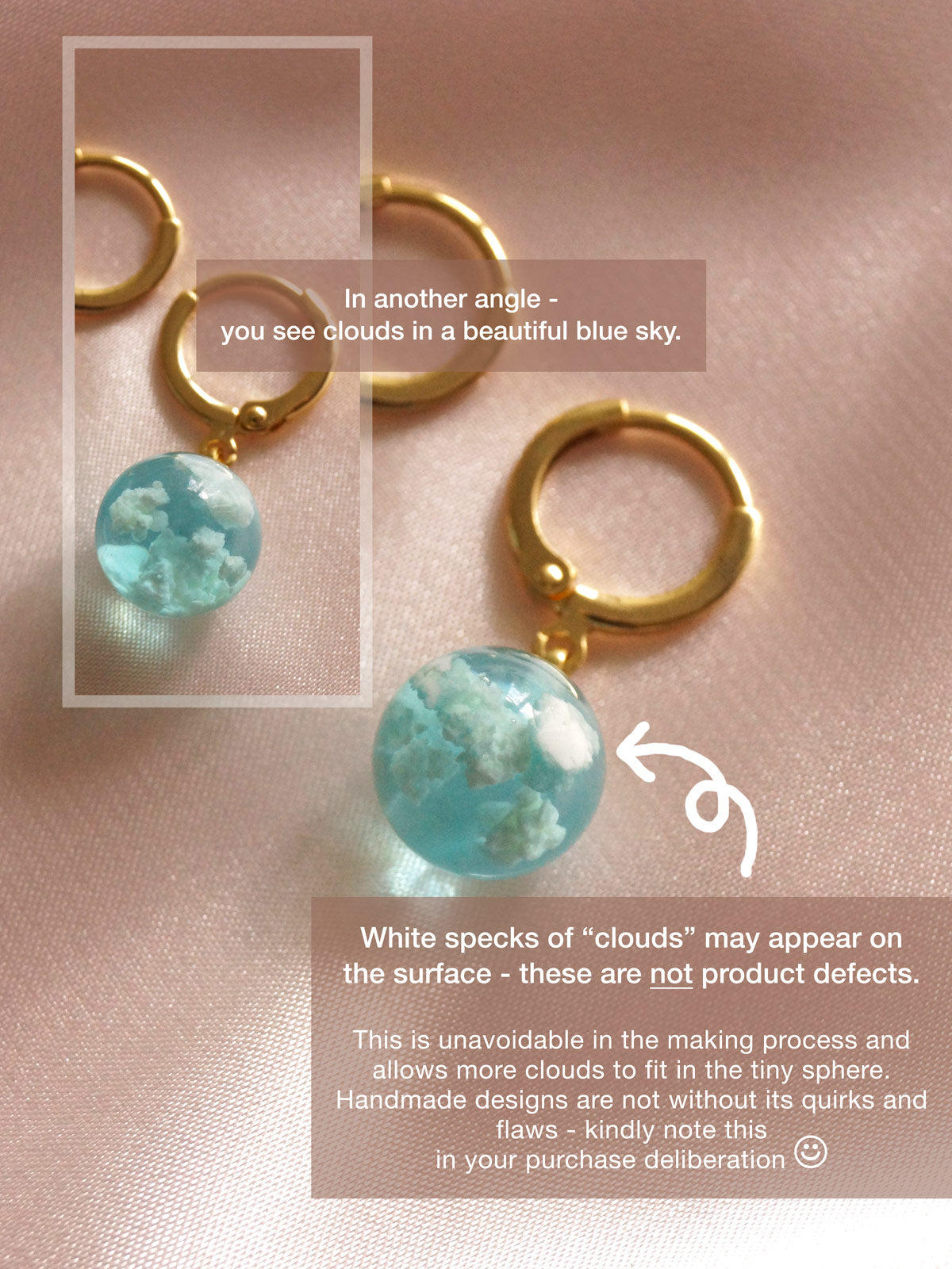 CLOUD Huggies *Plaqué or 18 carats