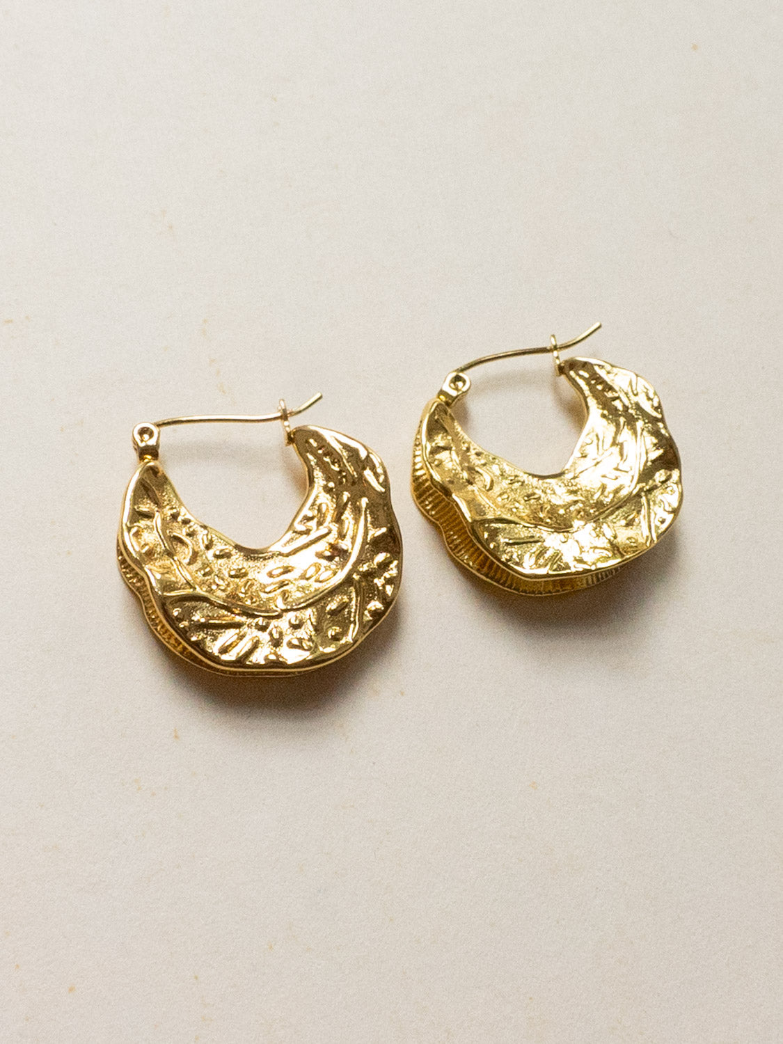 Ancient Warrior Hoops - Stainless Steel, Gold