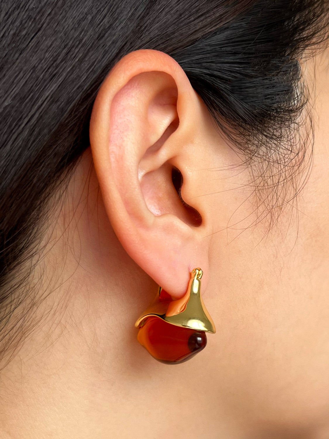 Antique Heirloom Earrings - Brown