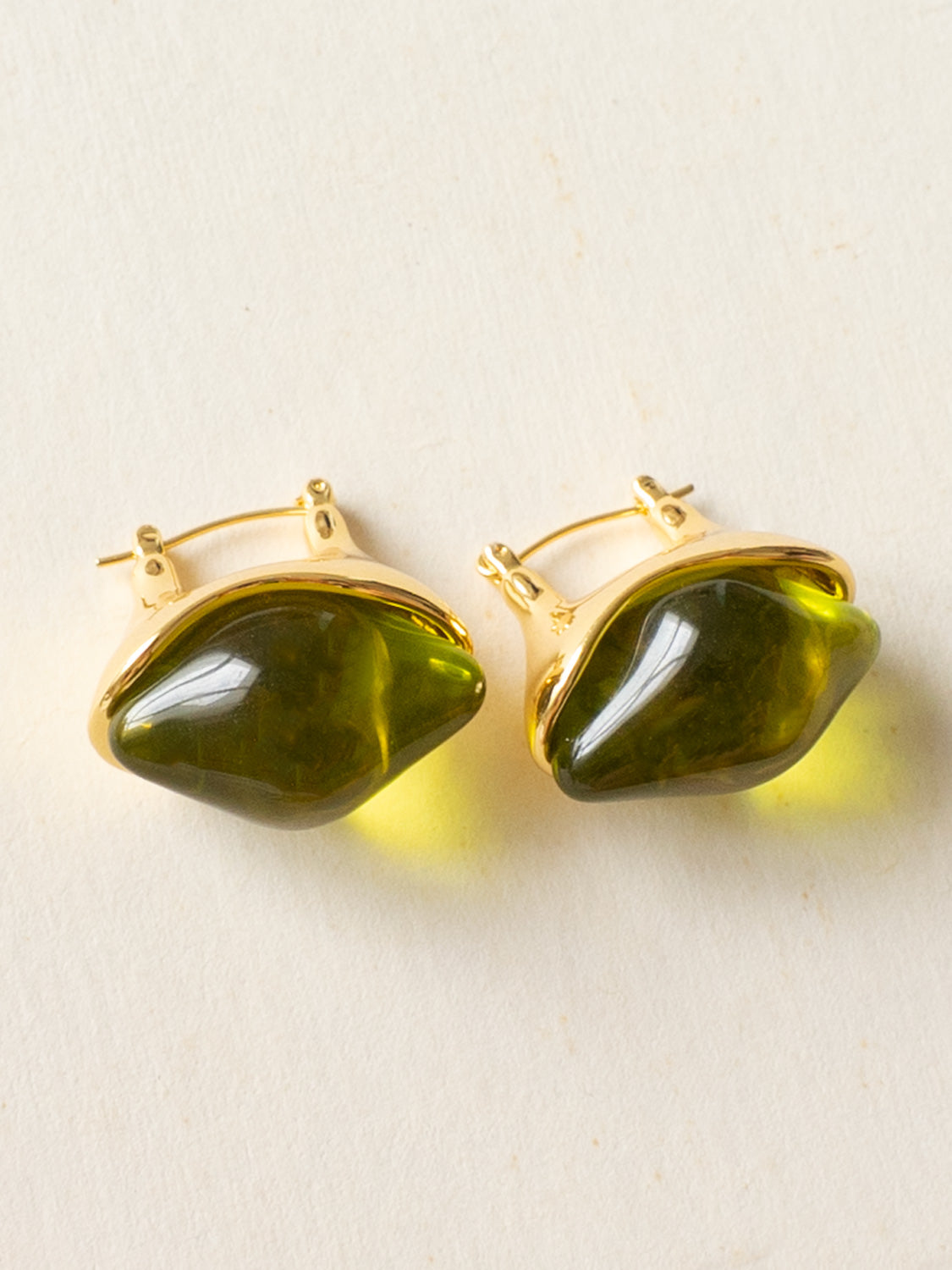 Antique Heirloom Earrings - Green