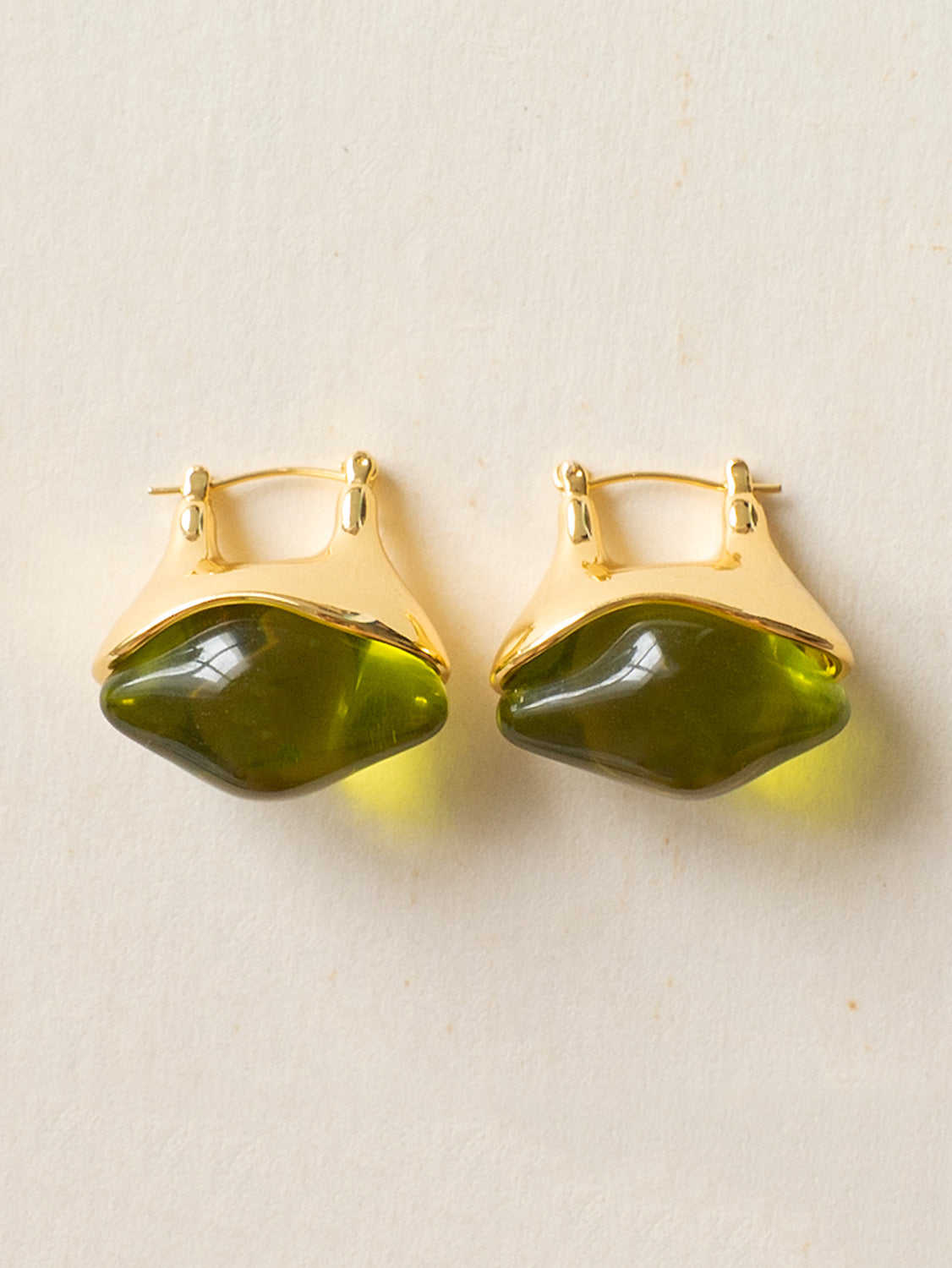 Antique Heirloom Earrings - Green