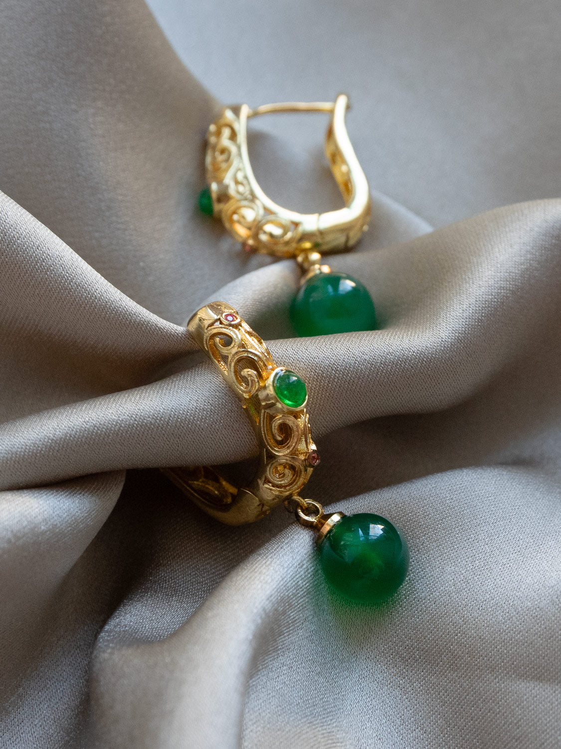 Baroque Jade Earrings