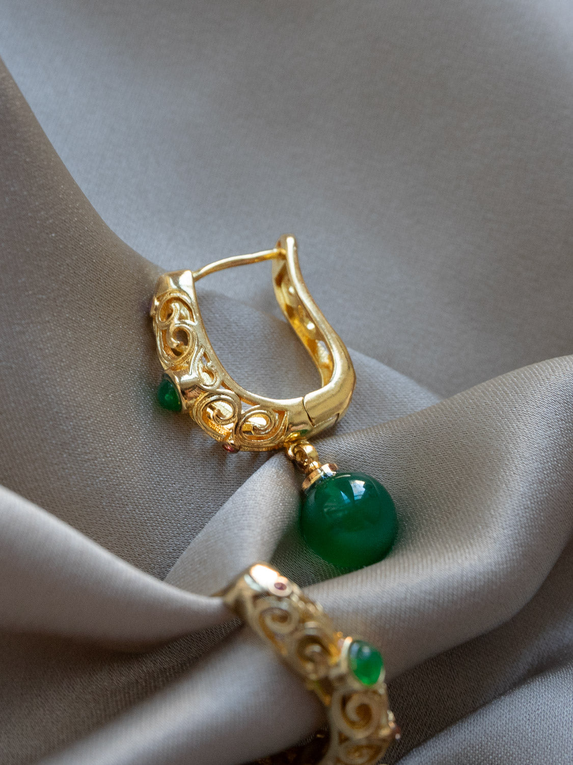 Baroque Jade Earrings