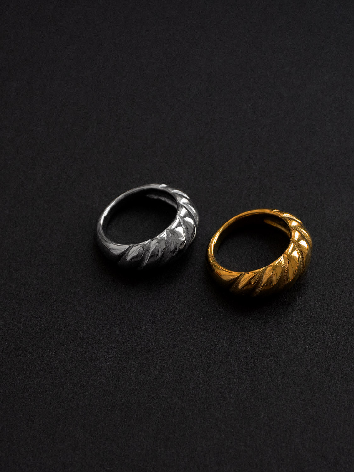 Braided Ring, Stainless Steel - Silver