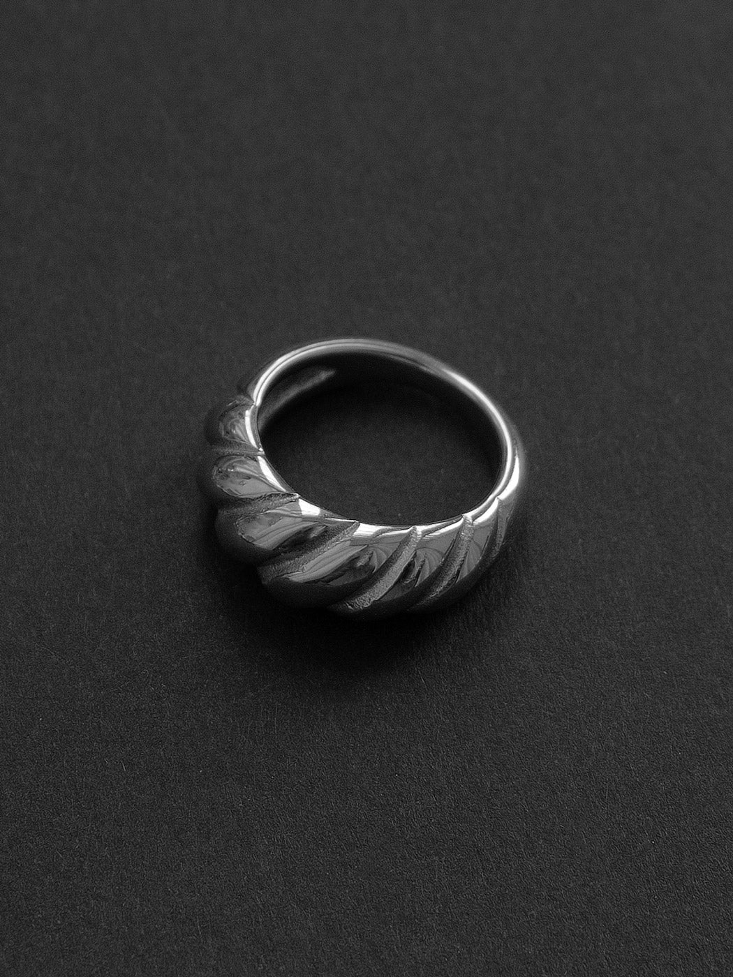 Braided Ring, Stainless Steel - Silver