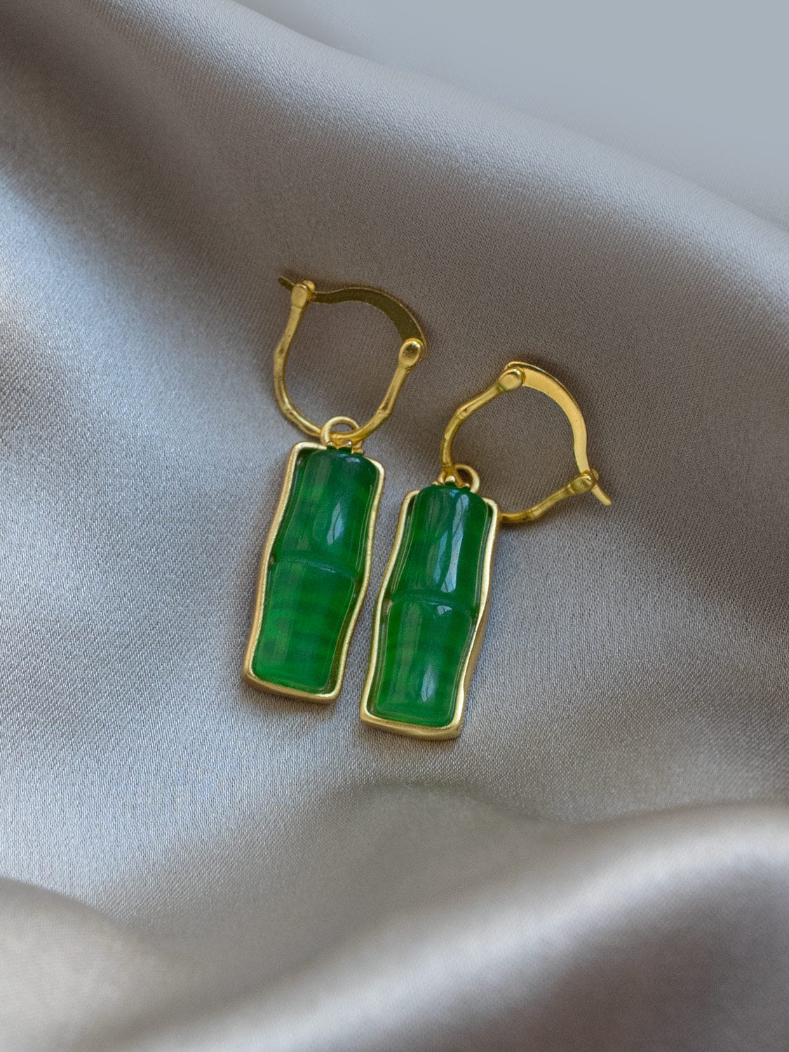Carved Jade Bamboo Earrings6