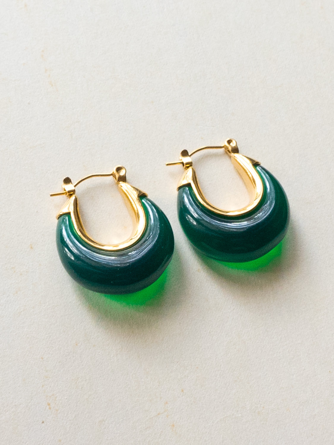 Chic Resin Hoops   Green2