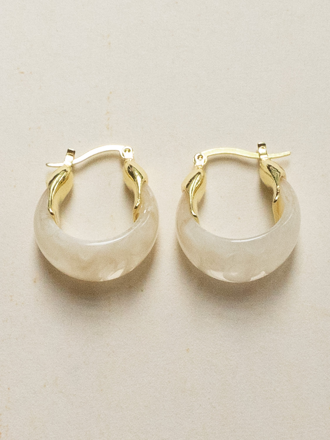 Chunky Cradle Hoops   White