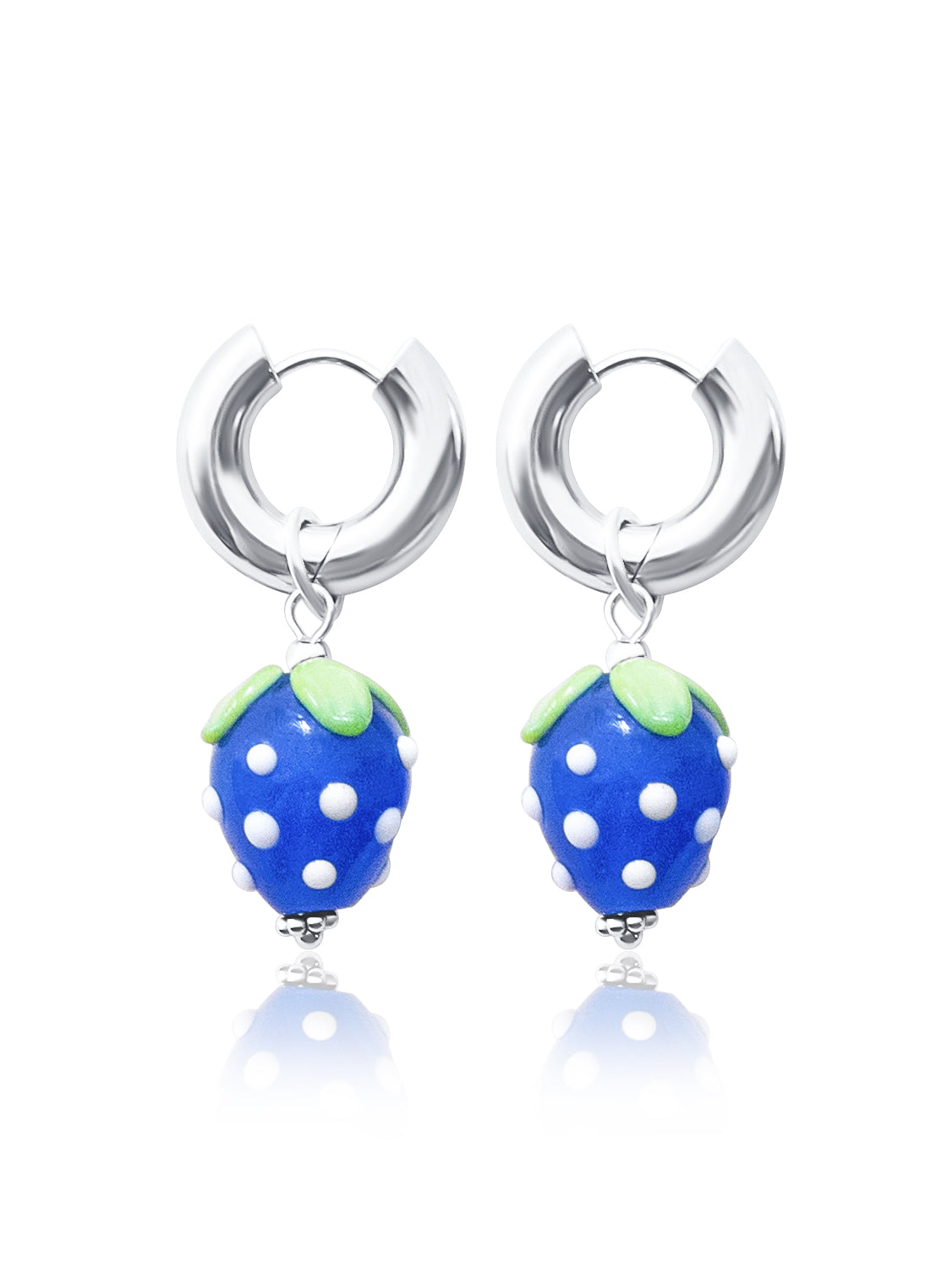 Chunky Strawberry Hoops   Blue  Silver1 b9248e50 e17c 46c8 bf52 bb5e5076c7b7