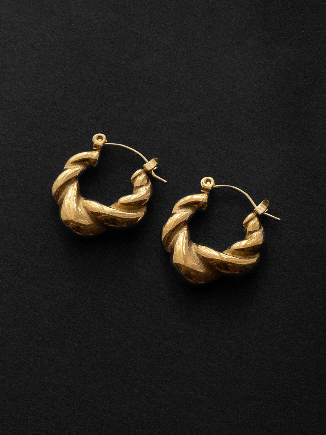 Chunky Twist Gold Hoops