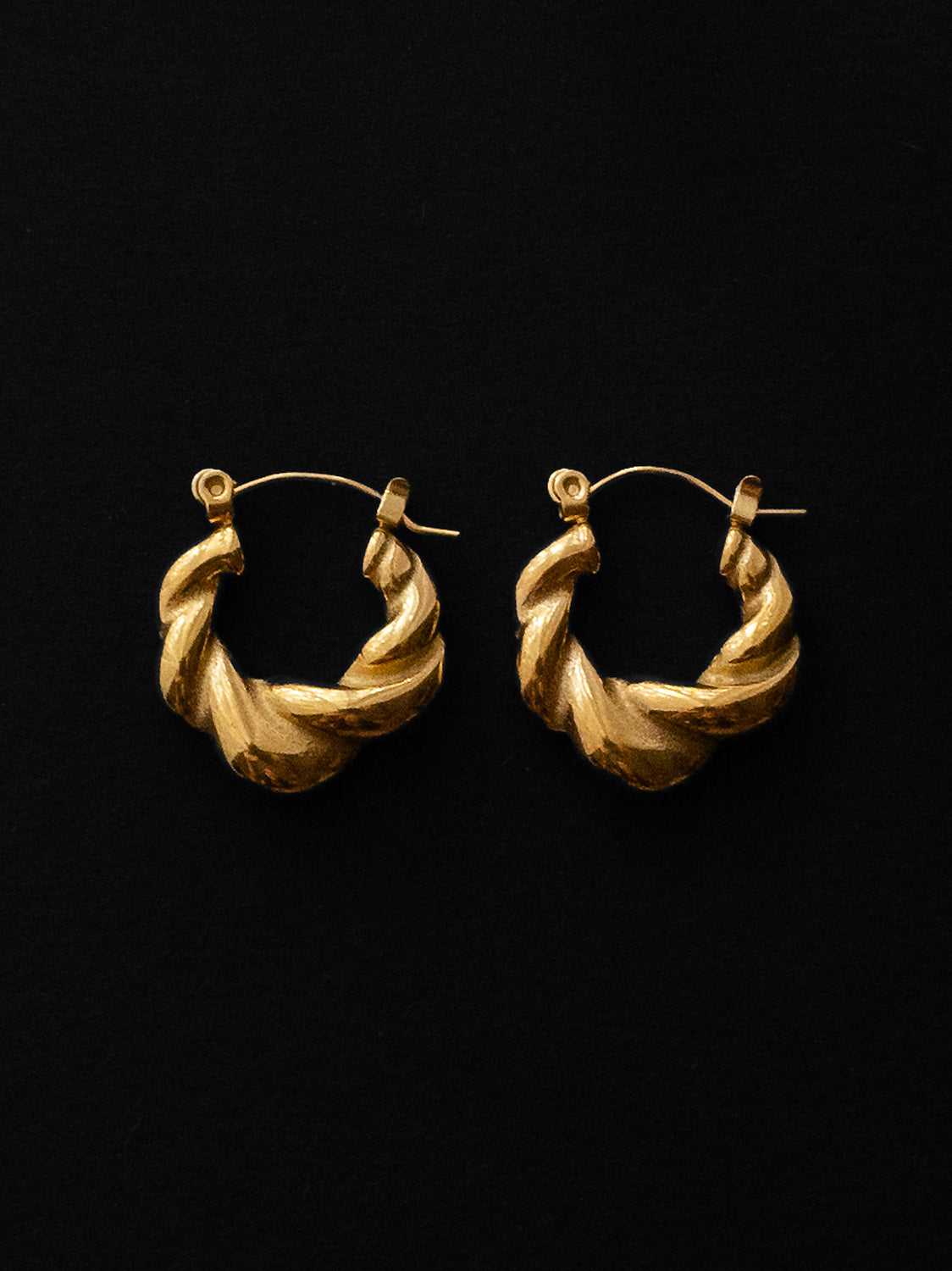 Chunky Twist Gold Hoops2