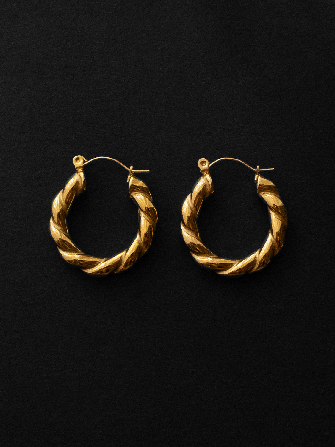 Chunky Twist Gold Hoops4