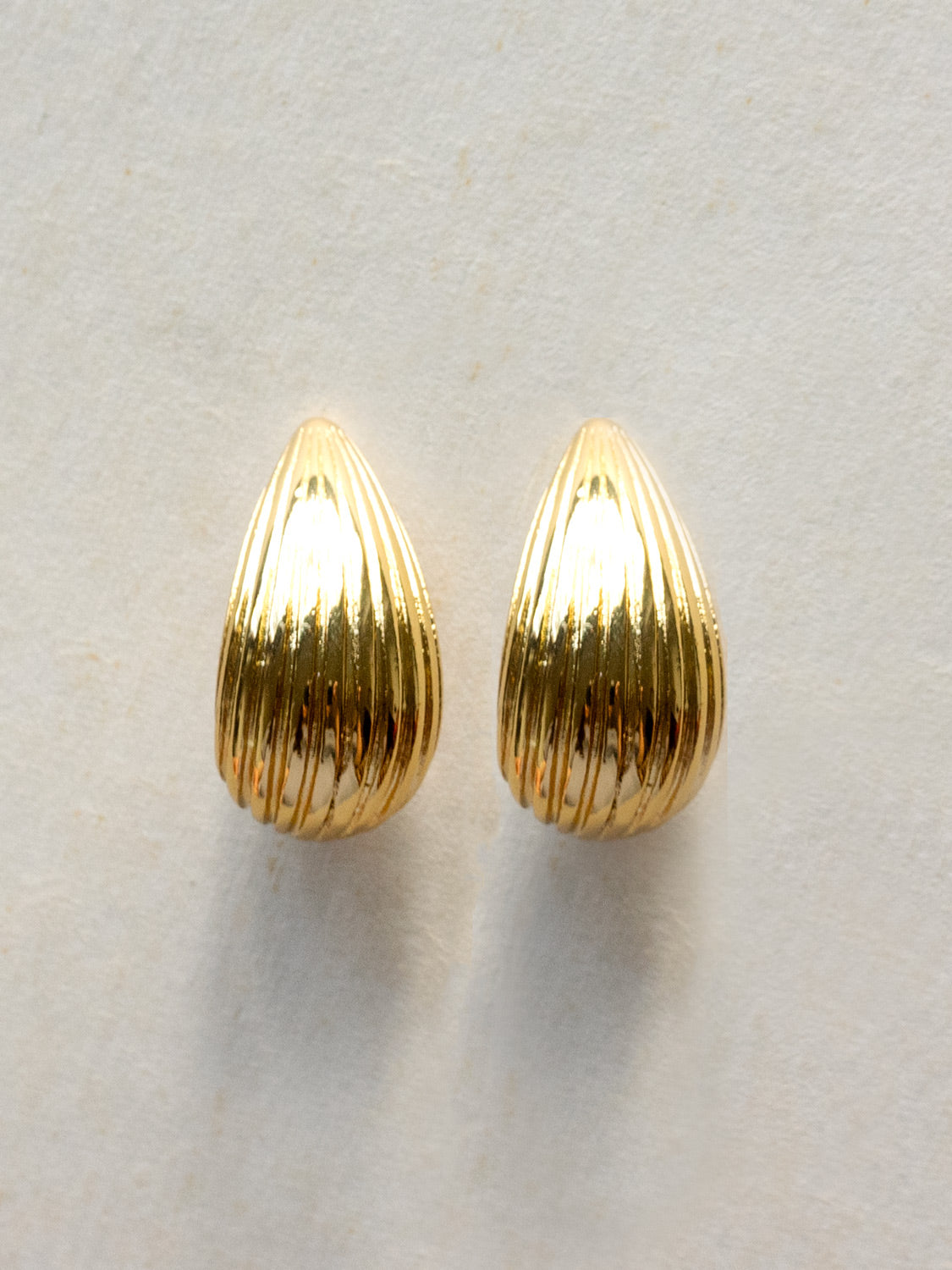 Chunky Vintage Earrings   Stainless Steel  Gold1