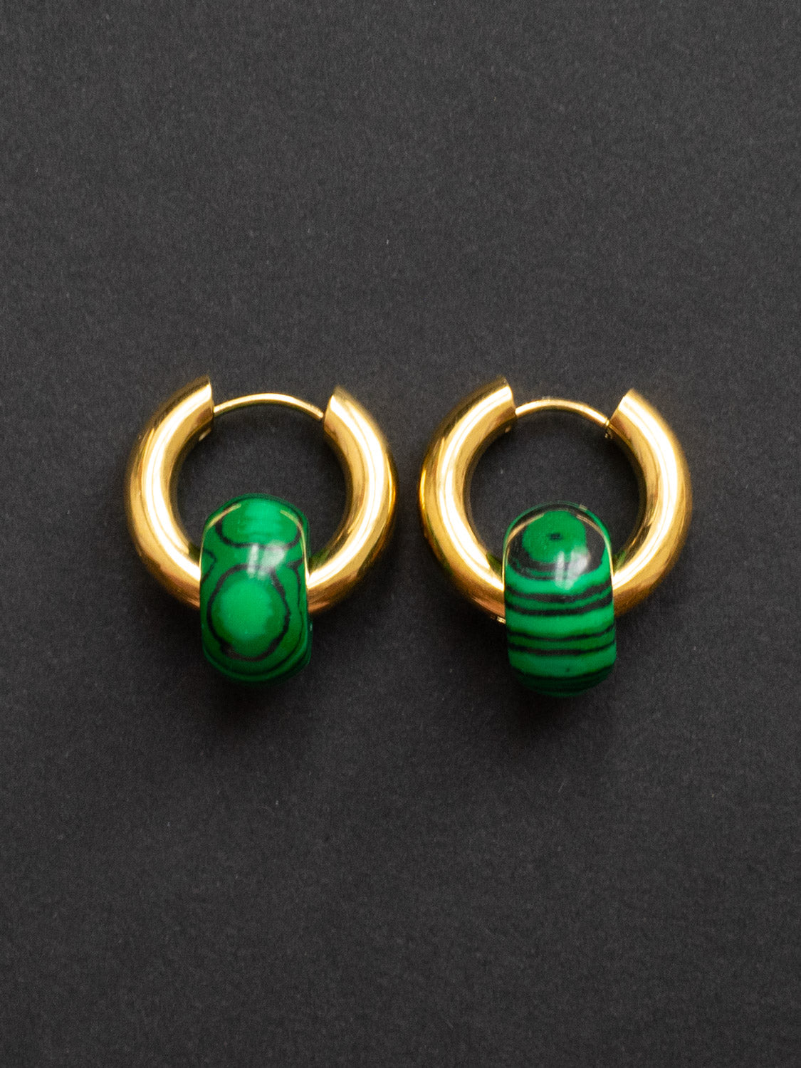 Donut Hoops   Little Stone  Green Malachite2