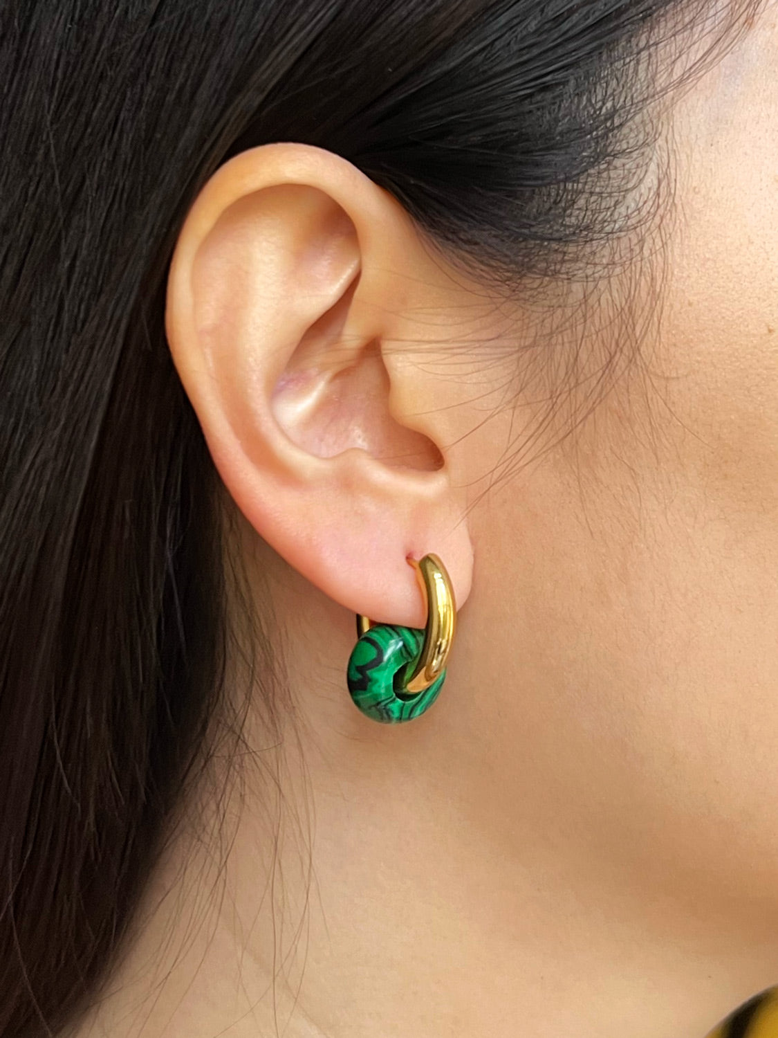 Donut Hoops   Little Stone  Green Malachite5