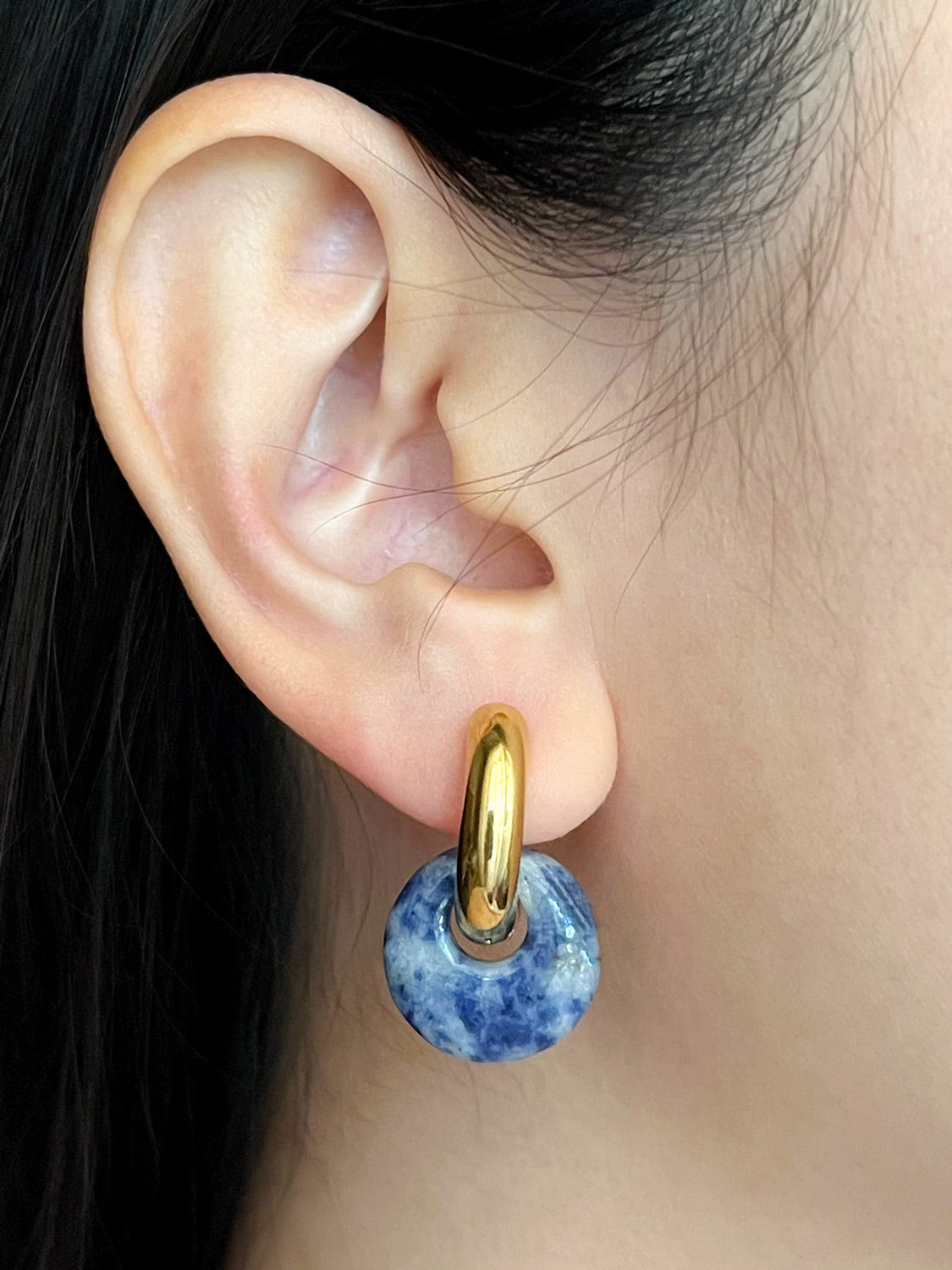 Donut Hoops  Gold V2   Blue Stone3