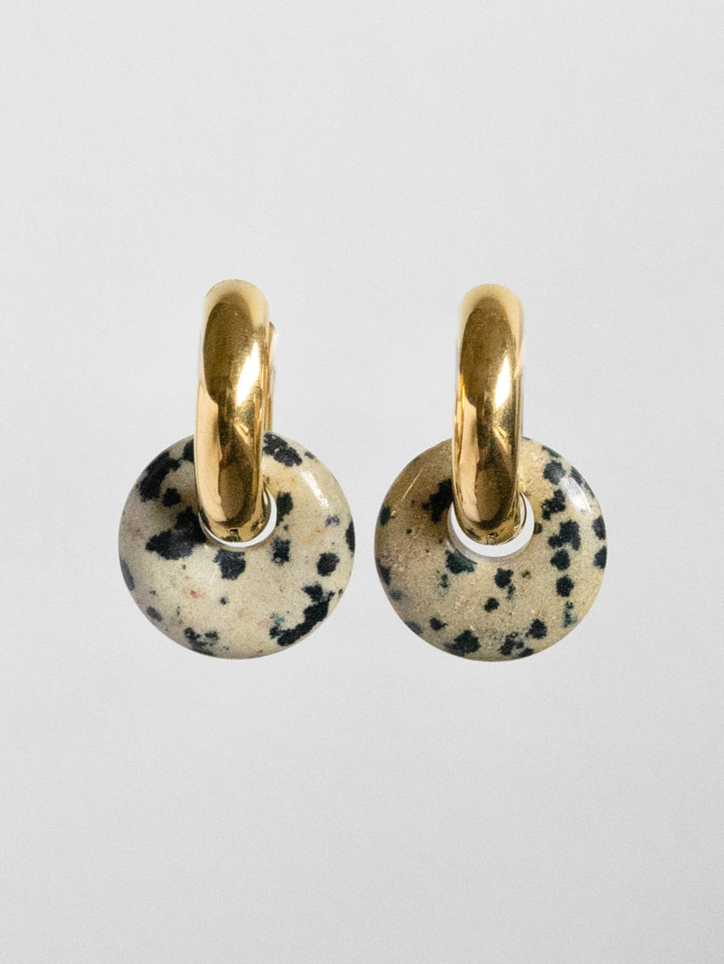 Donut Hoops  Gold V2   Polka Dot Stone1