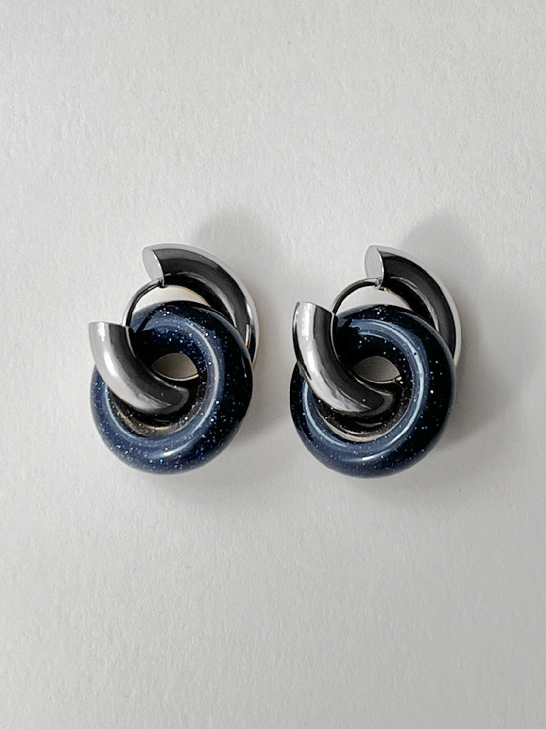 Donut Hoops  Silver   Midnight Blue Galaxy1