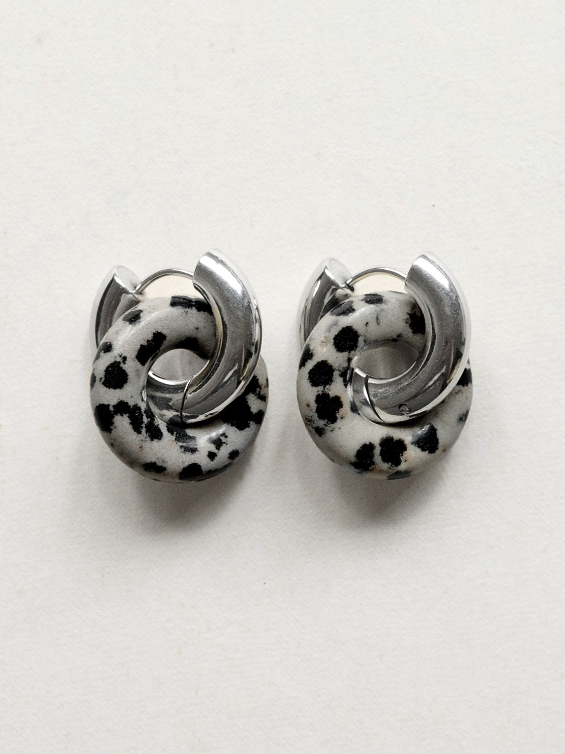 Donut Hoops  Silver   Polka Dot Stone 2026 2