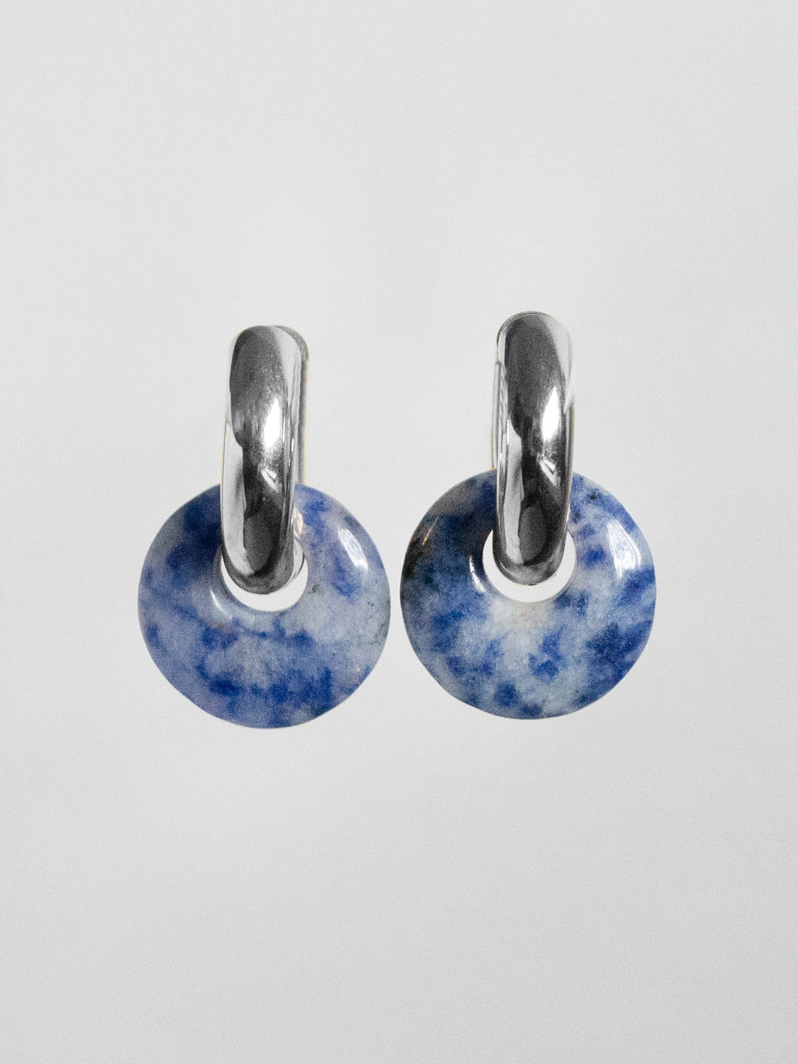 Donut Hoops  Silver V2   Blue Stone1