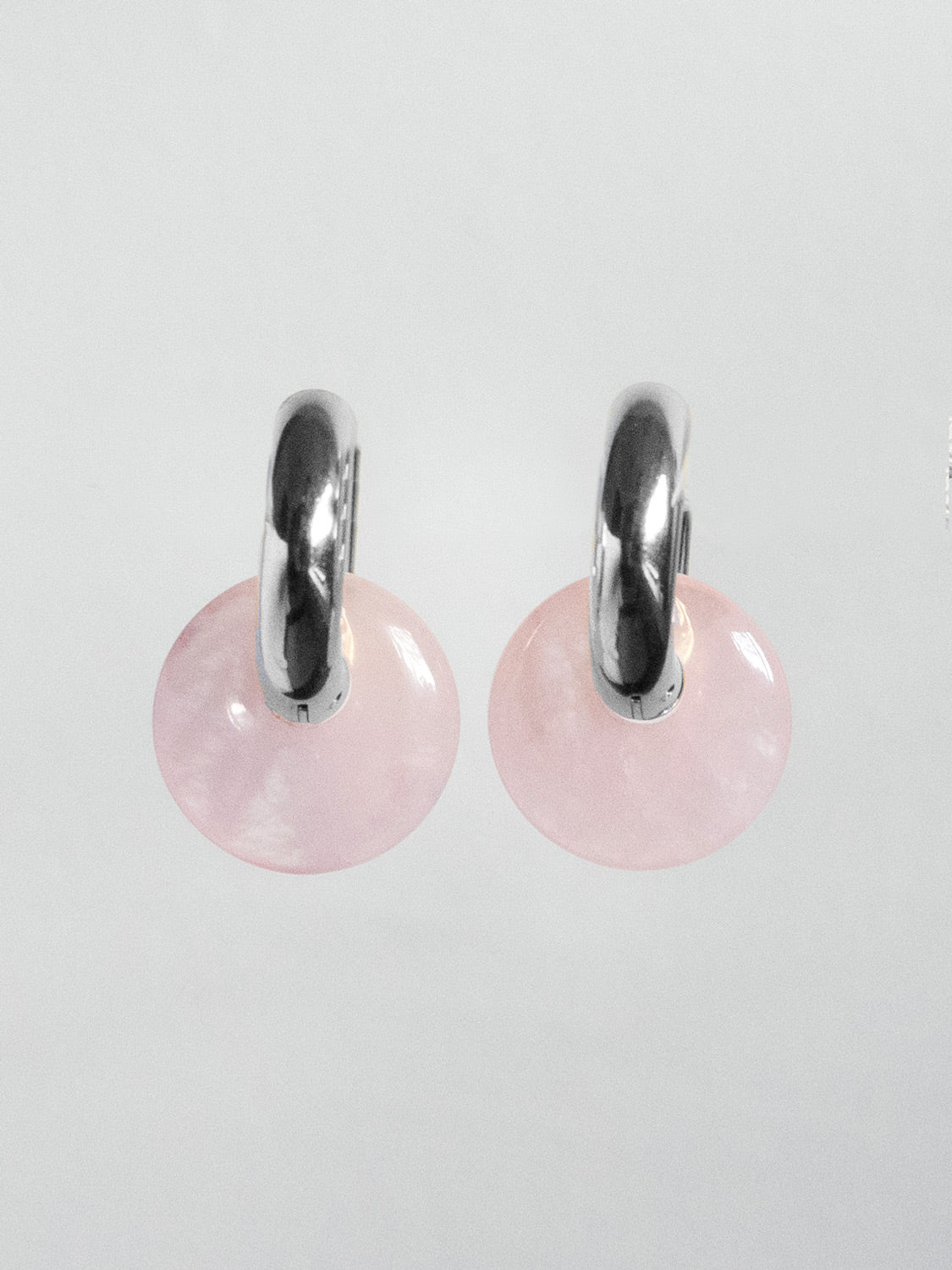 Donut Hoops  Silver V2   Rose Quartz1 6dfe13dc 2a2c 42ac 8747 c0c8c49e0ea5