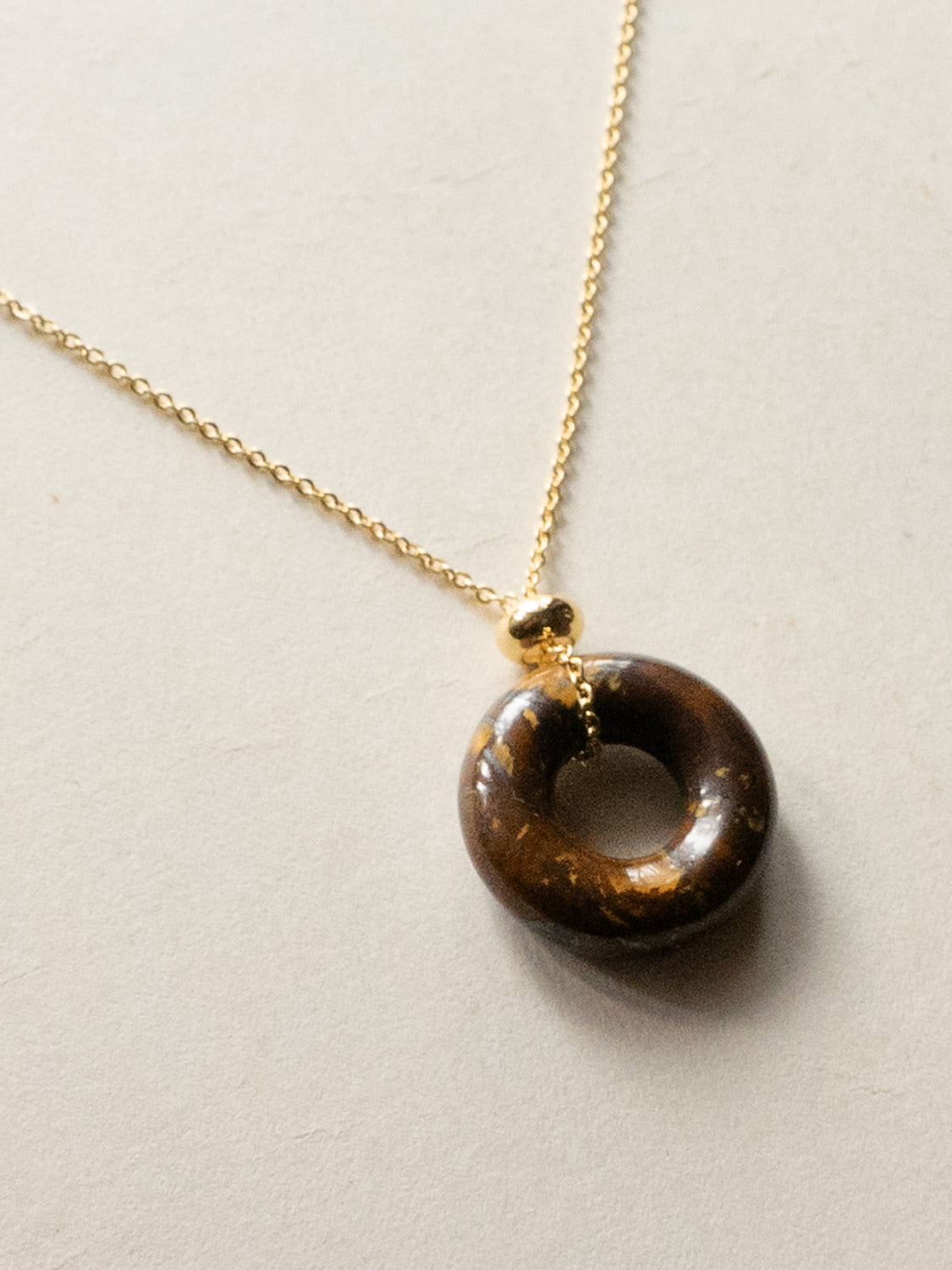 Donut Stone Necklace  Gold   Tiger Eye3 121f1df6 2dfe 406b 82df b4f74904fe01