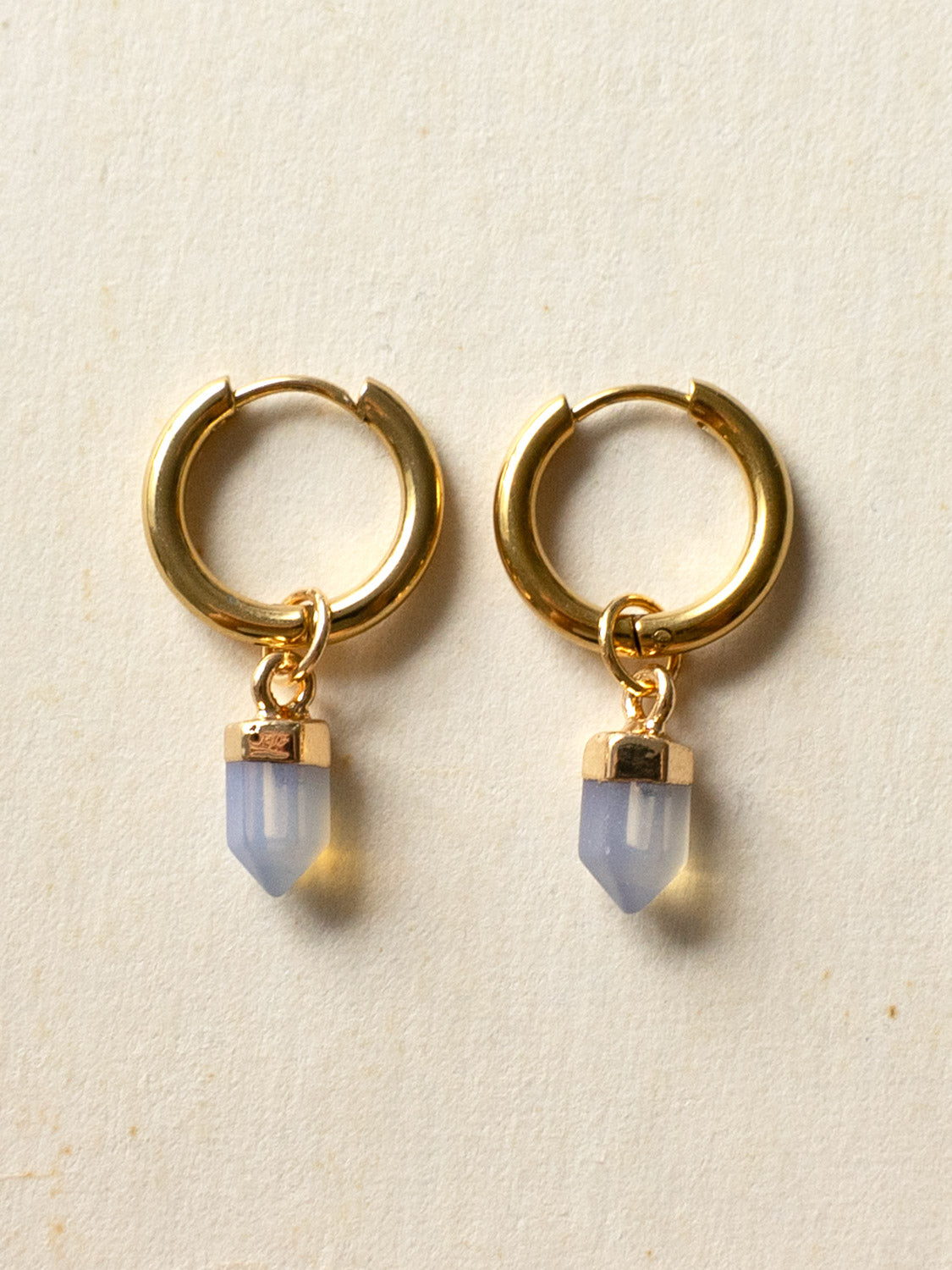 Elemental Petite Hoops   Opal2