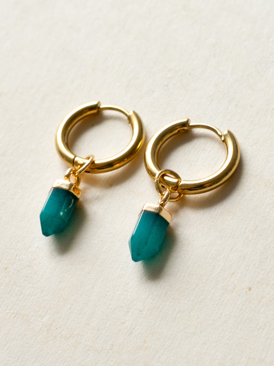 Elemental Petite Hoops   Turquoise1