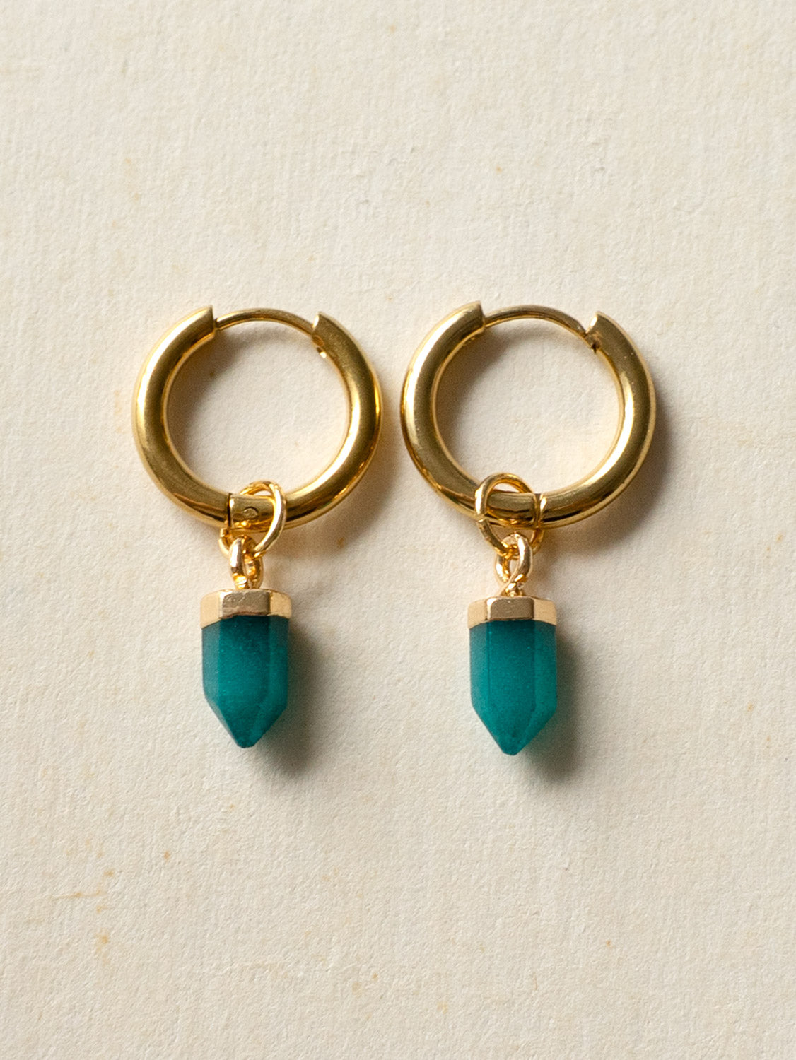 Elemental Petite Hoops   Turquoise2