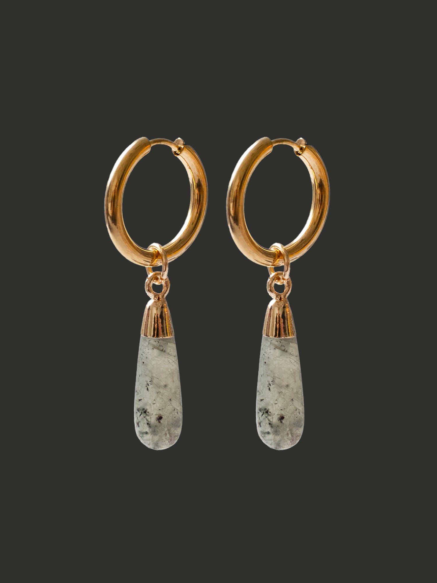 Flow Stone Hoops - Grey Galaxy