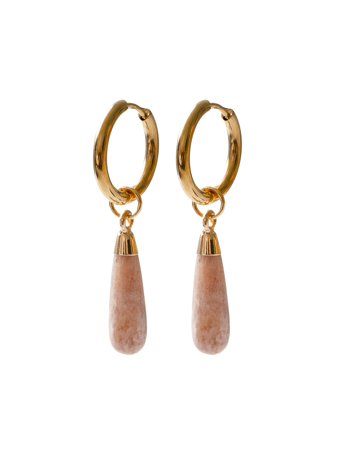 Flow Stone Hoops - Sunstone