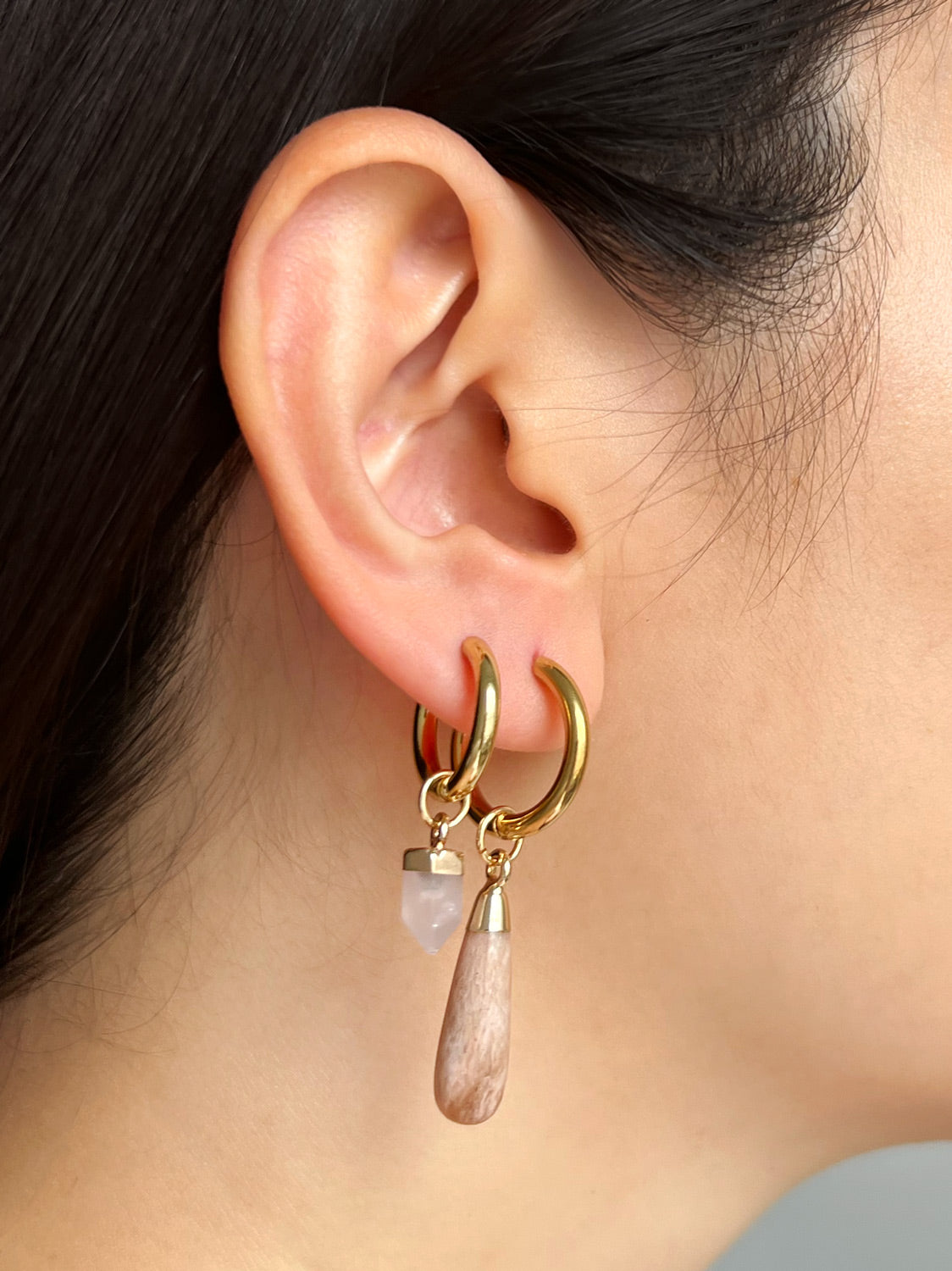 Flow Stone Hoops   Sunstone4