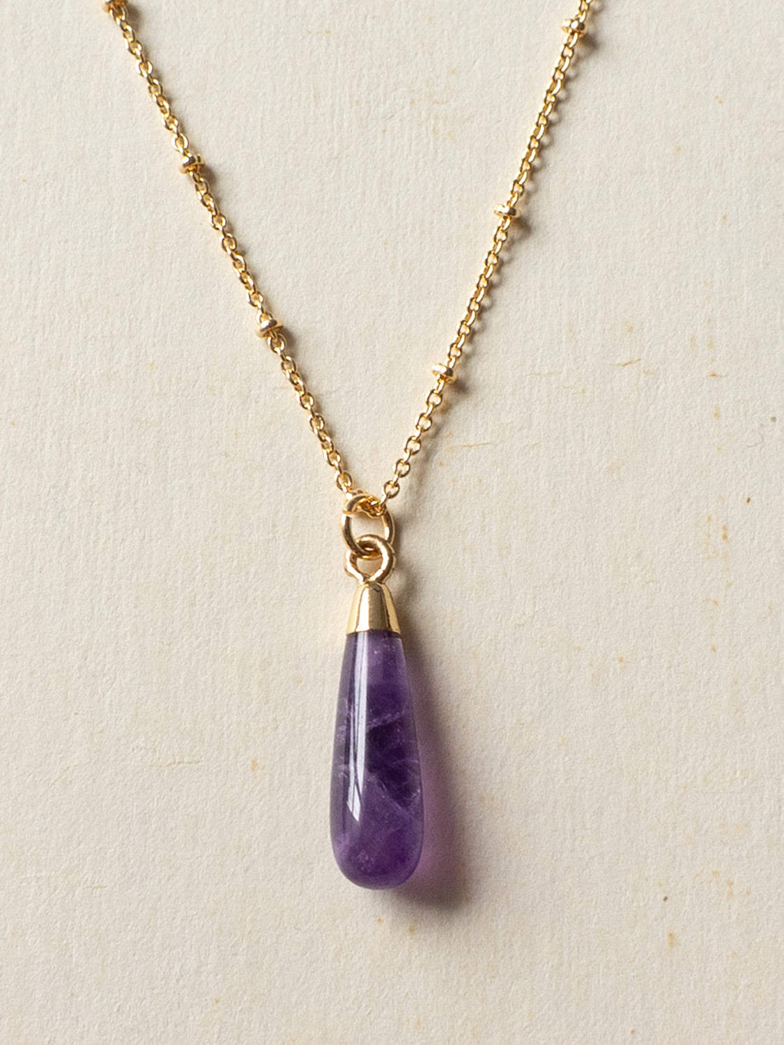 Flow Stone Necklace   Amethyst Purple