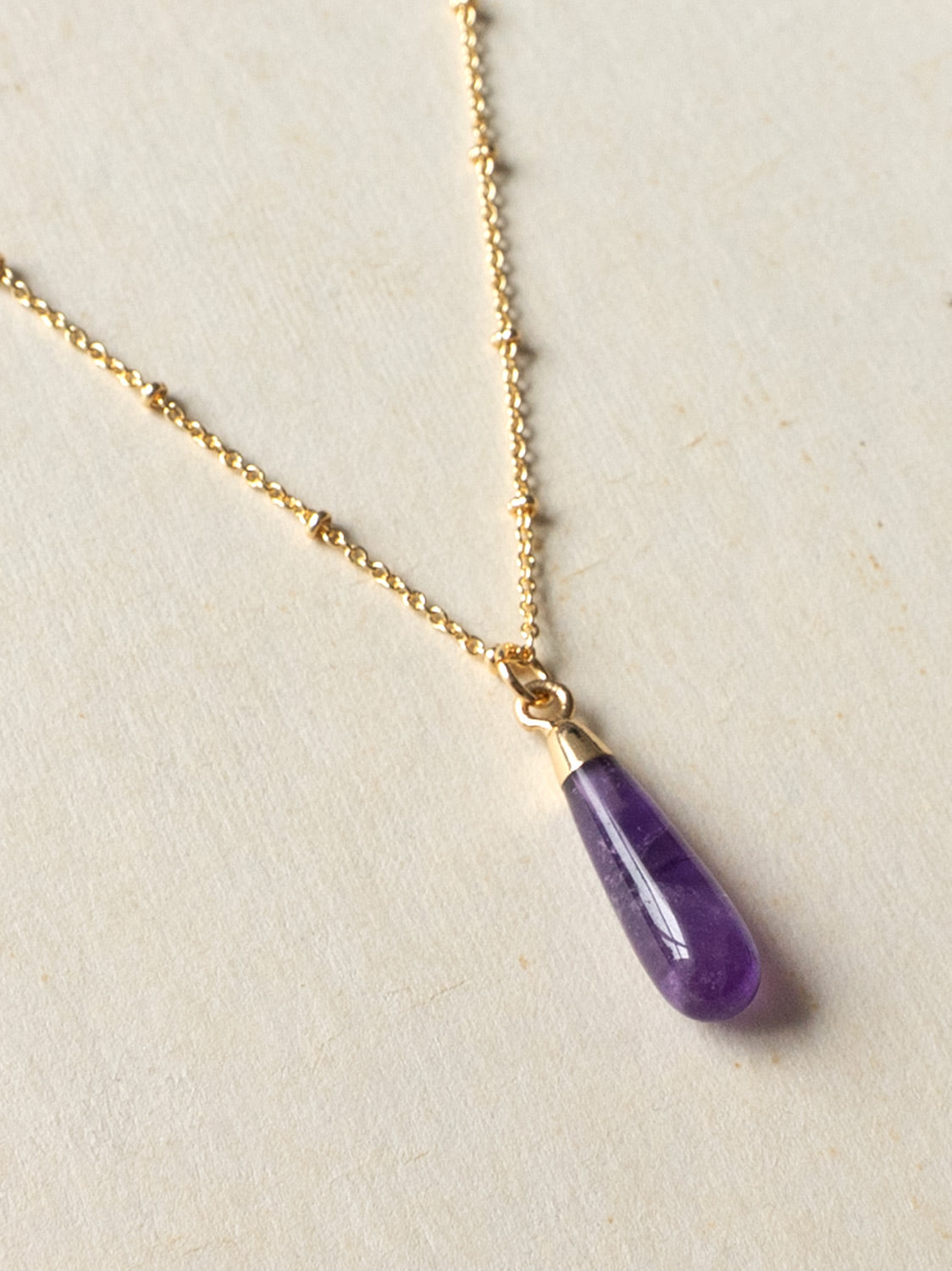 Flow Stone Necklace - Amethyst Purple