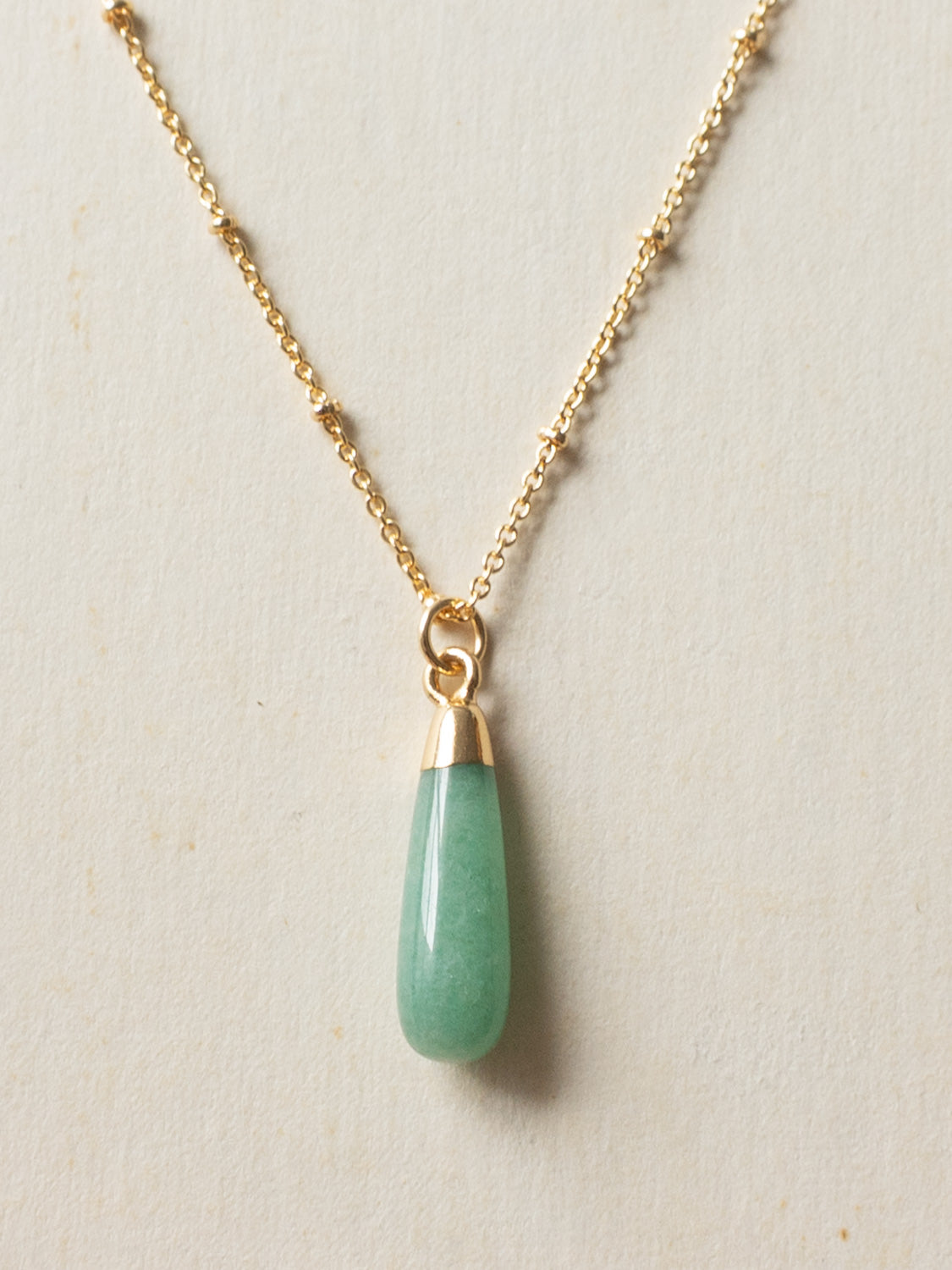Flow Stone Necklace   Green Aventurine